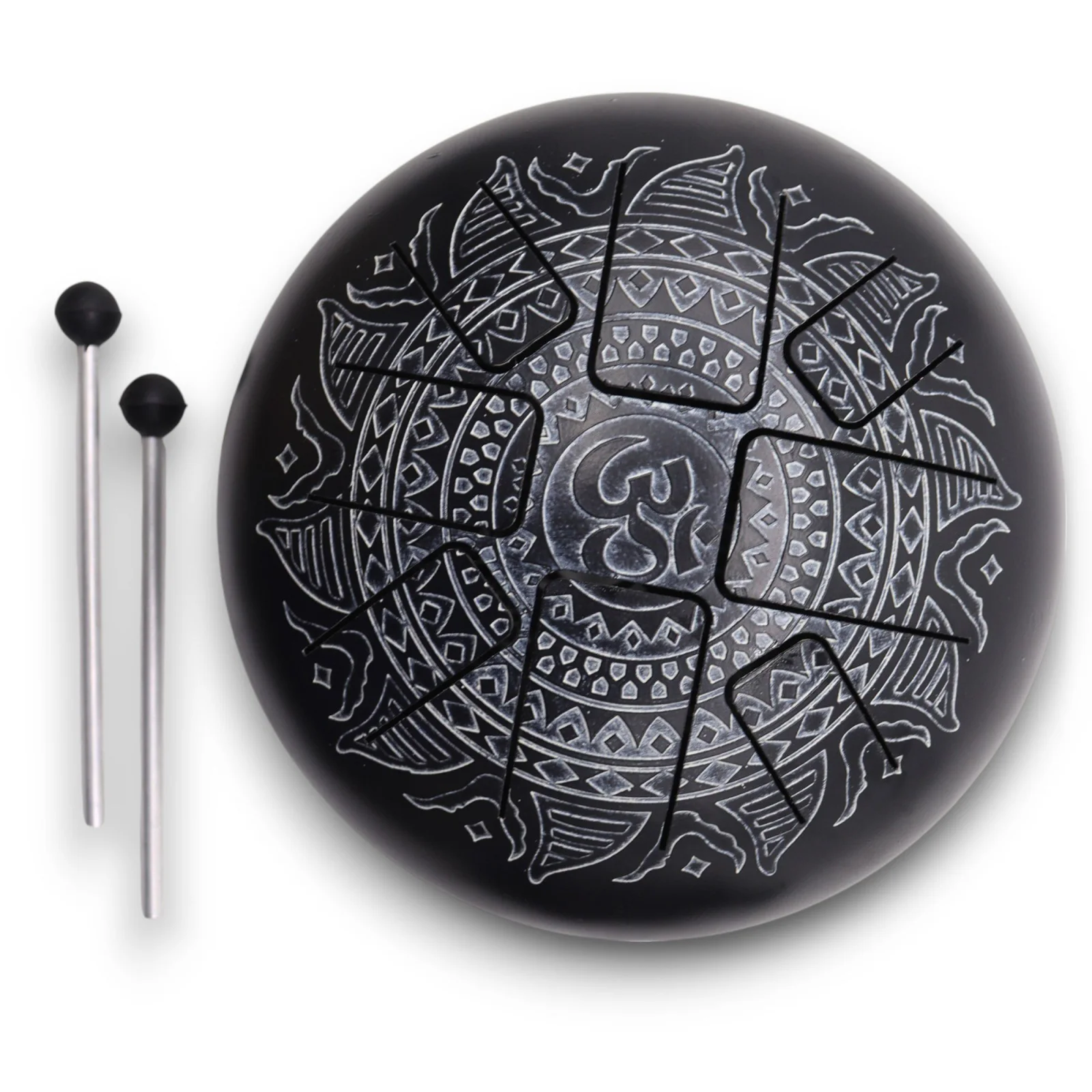 Happy Drum Om Mandala Engraved – jazyčkový bubon, 22 × 15 cm – fotka 3