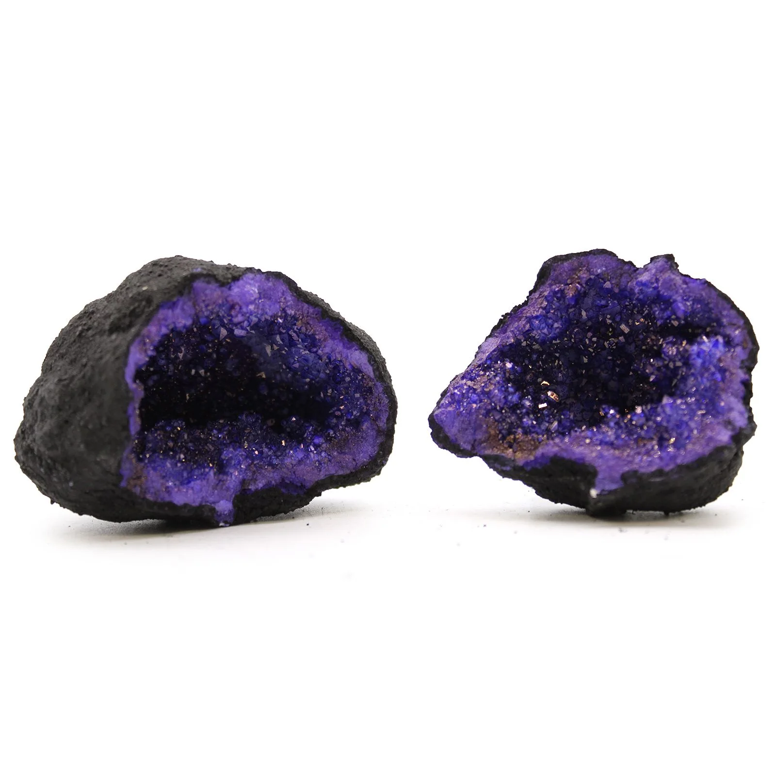 Farbená geoda z kalcitu Black Rock – modrá – fotka 4