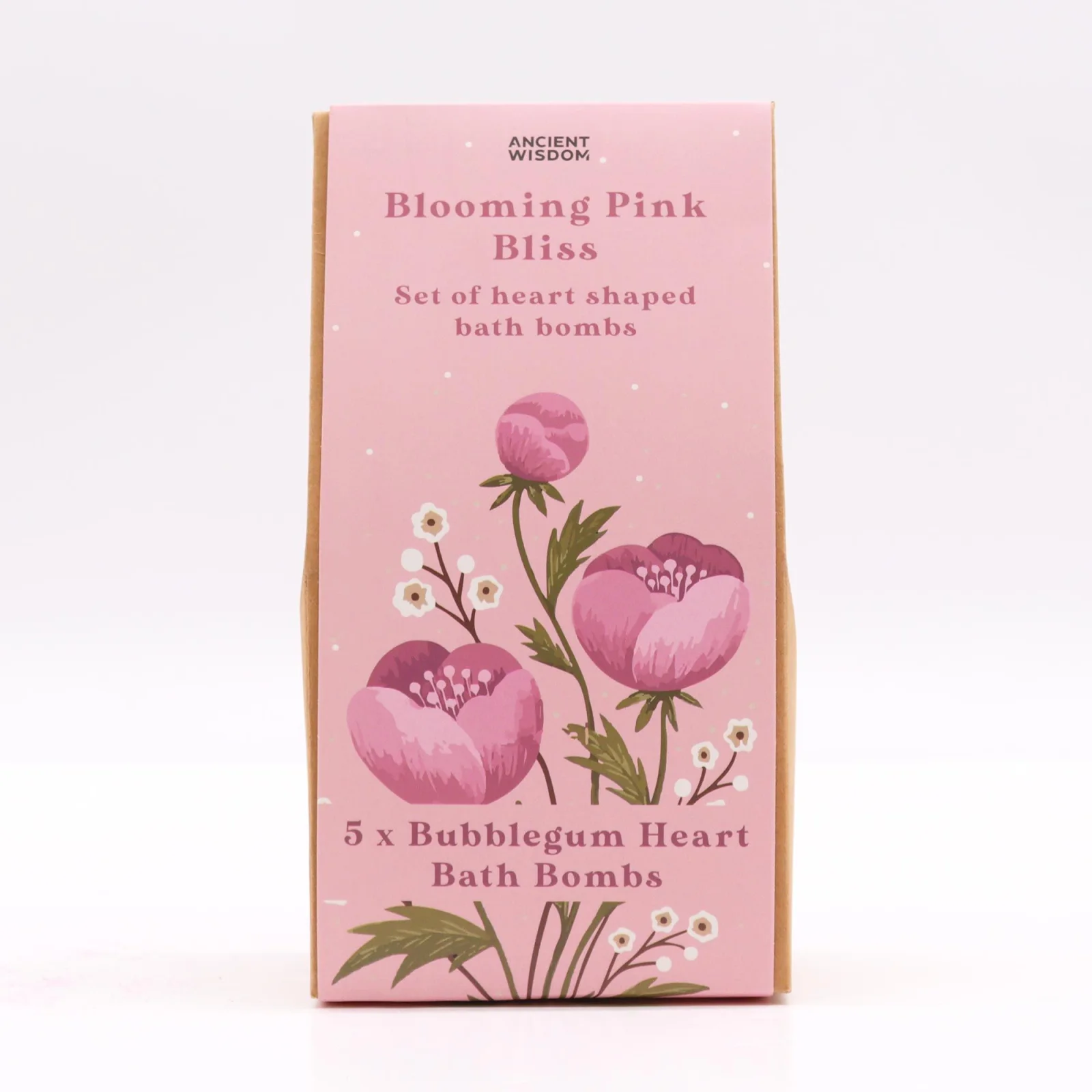 Sada bômb do kúpeľa Blooming Pink Bliss – 5 sŕdc, bubblegum – fotka 2