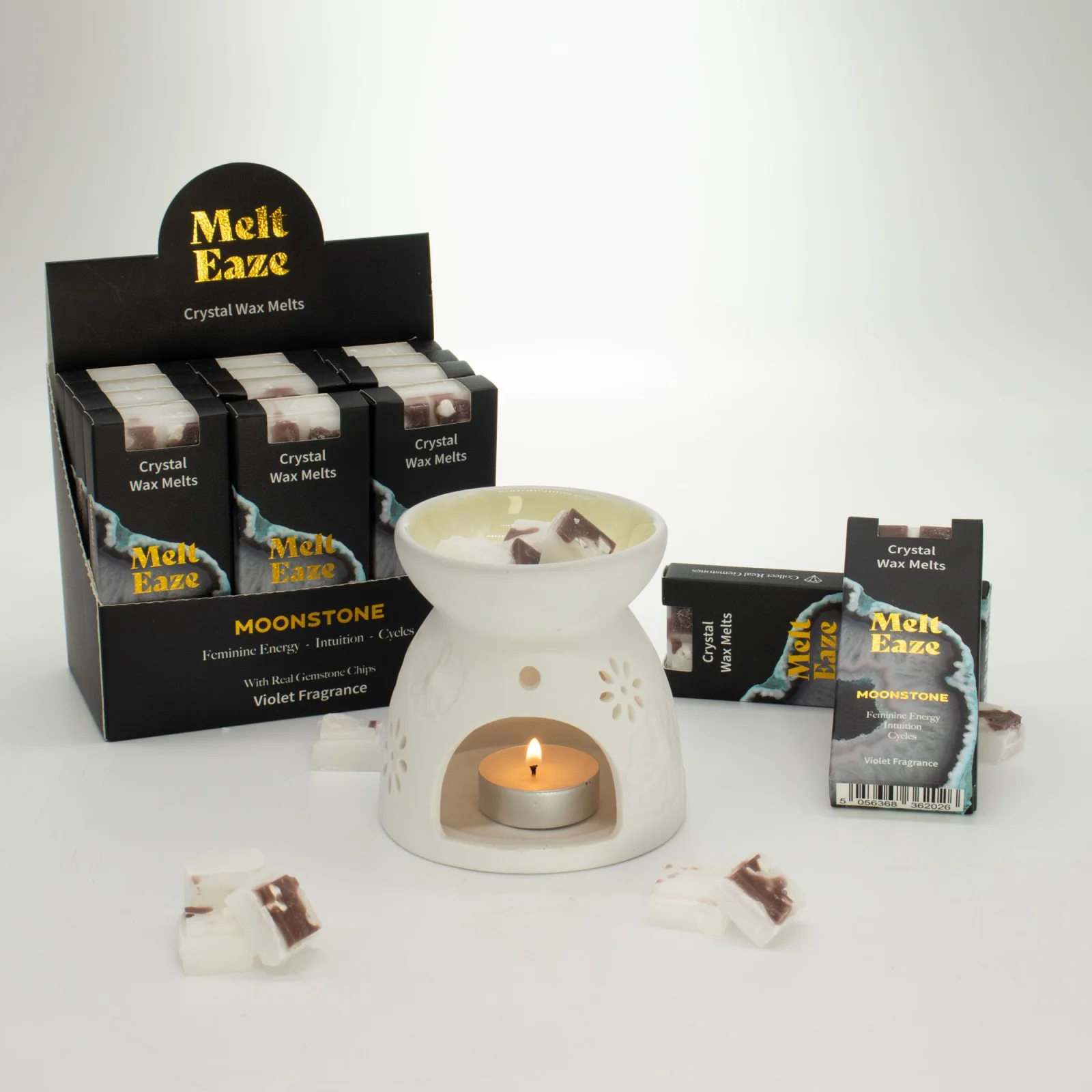 Vonný vosk MeltEaze Moonstone Glow – fialka, 50 g – fotka 3