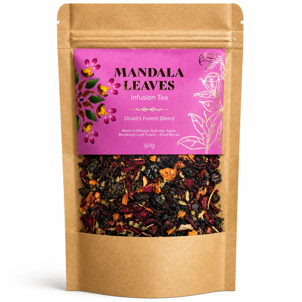Ovocný čaj Druid's Forest Blend – lesné ovocie, 50 g, vrecko – fotka 1