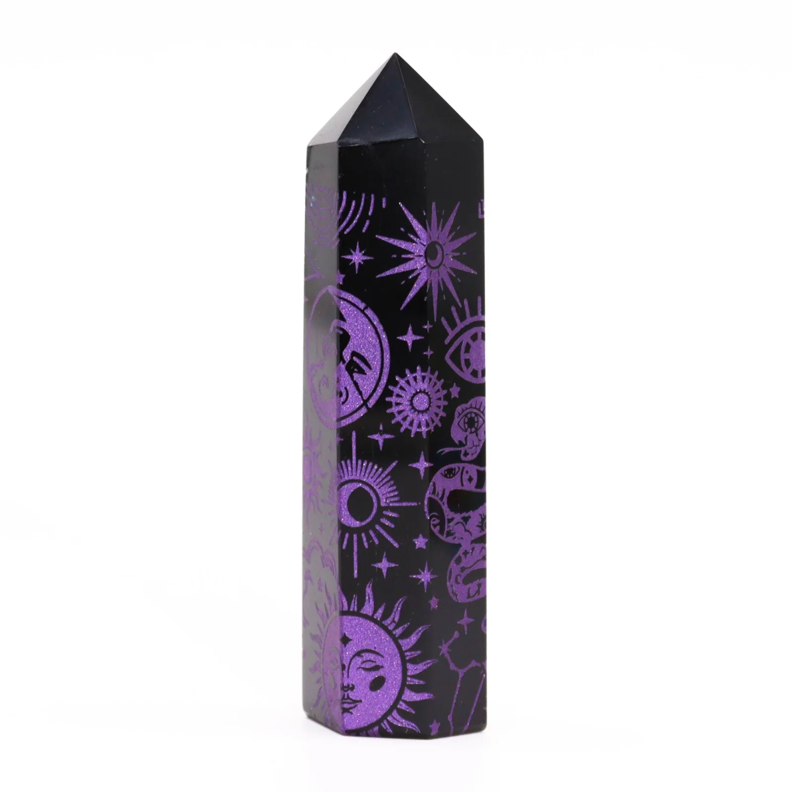 Obsidiánová špica Mystic Story – fialová, 9 cm – fotka 8