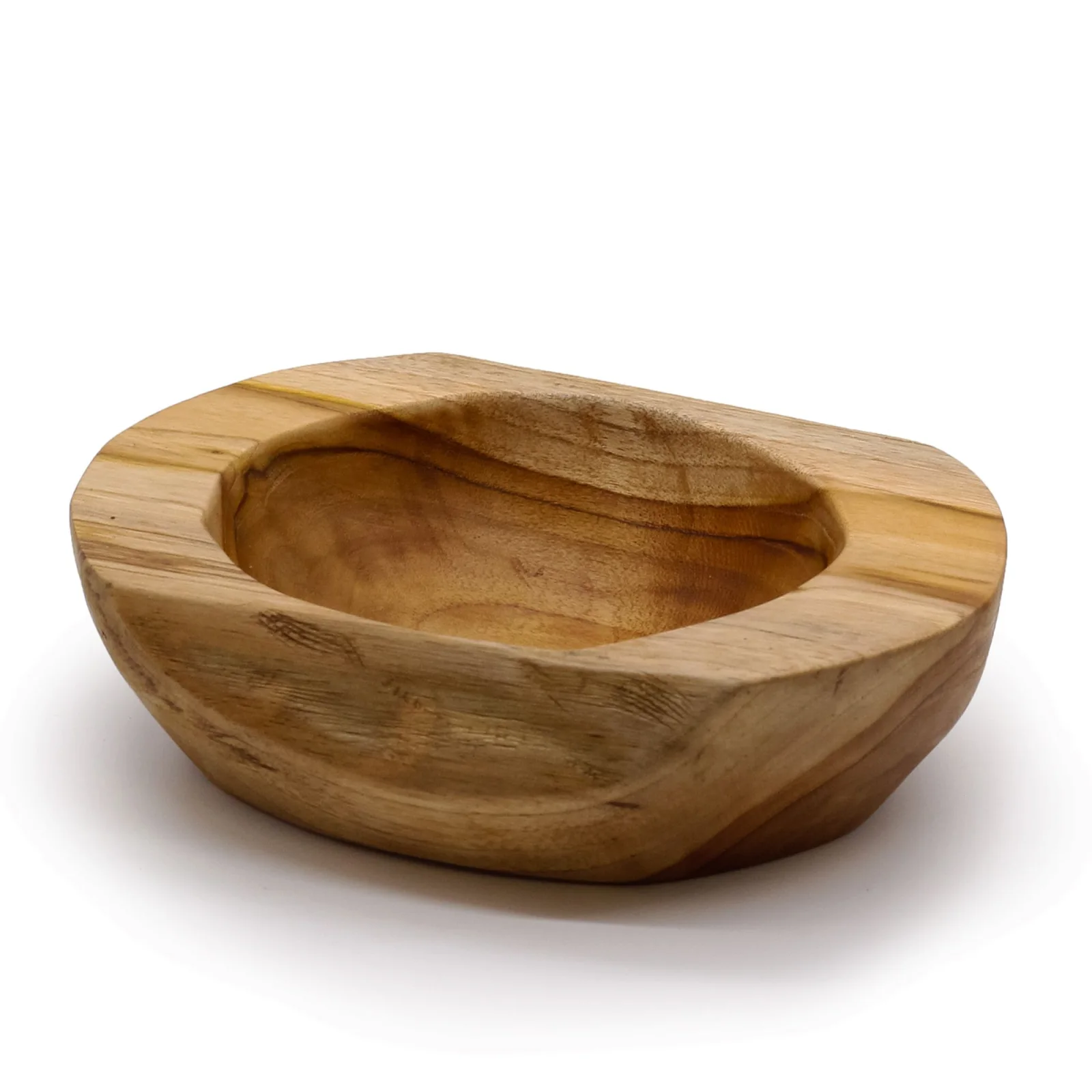Misa z teaku prirodzeného tvaru – 25 × 7 cm – fotka 1