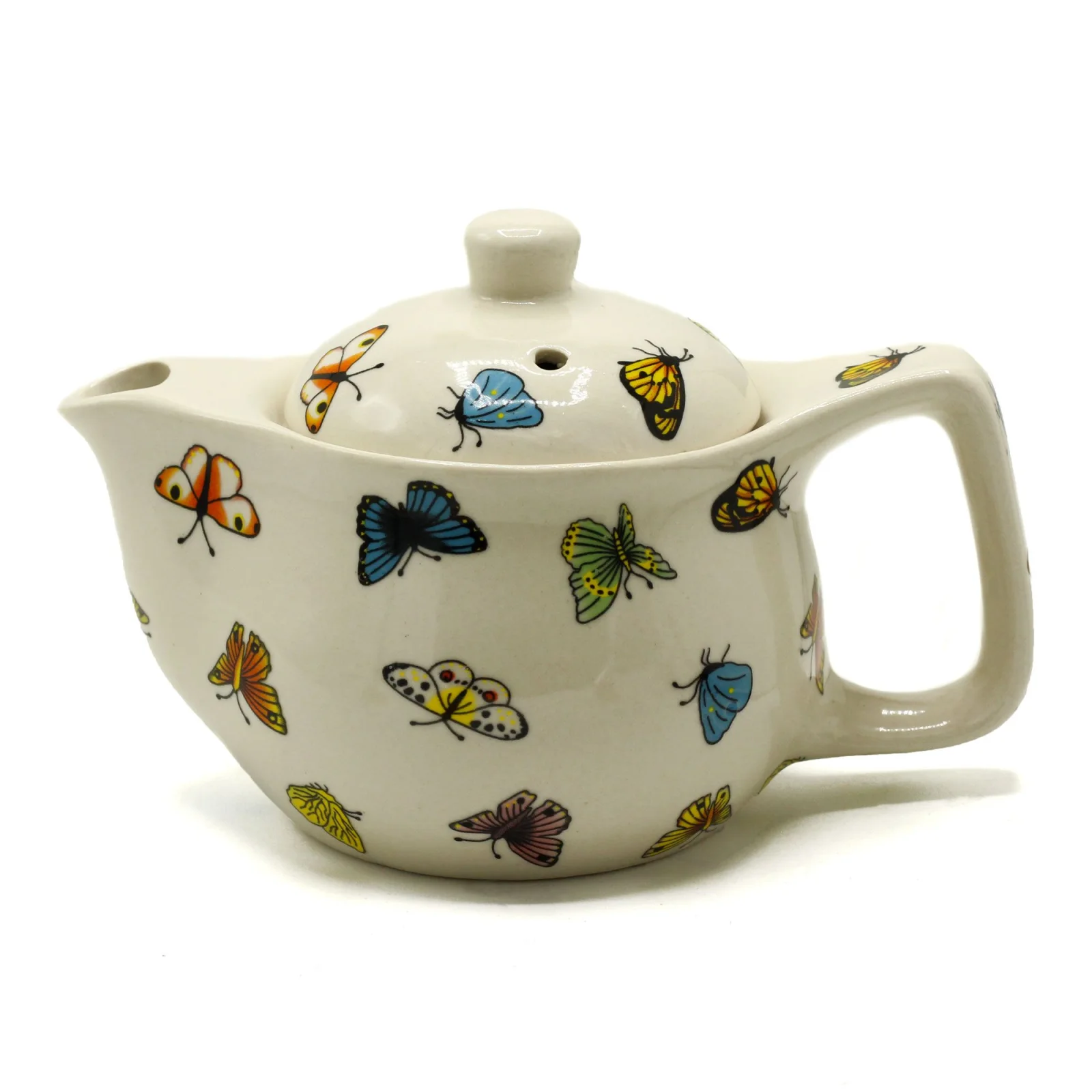 Keramický čajník Herbal Butterflies s kovovým sitkom, 350 ml – fotka 1