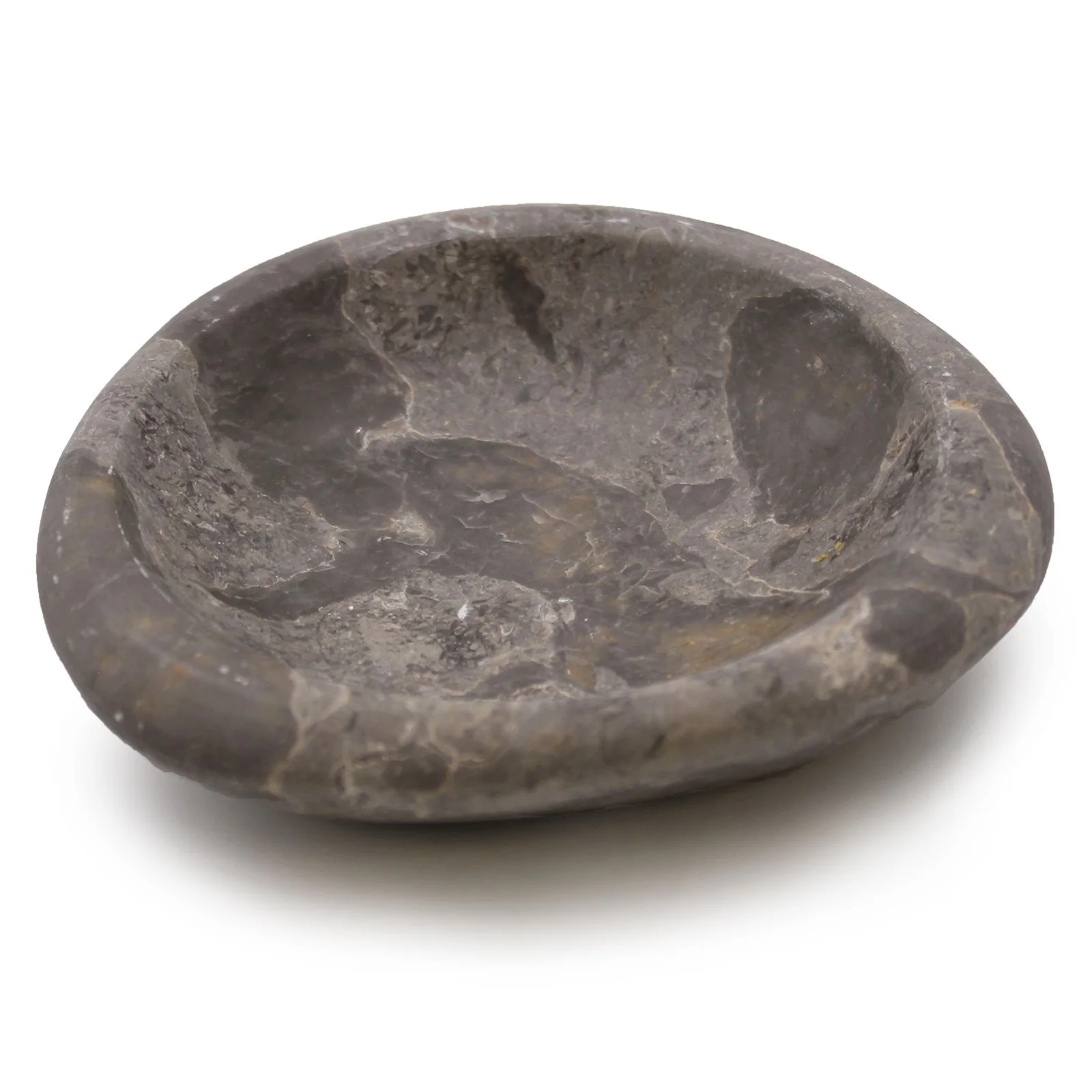 Mydelnička Tri-oval zo skamenelého dreva, 12 cm – fotka 2
