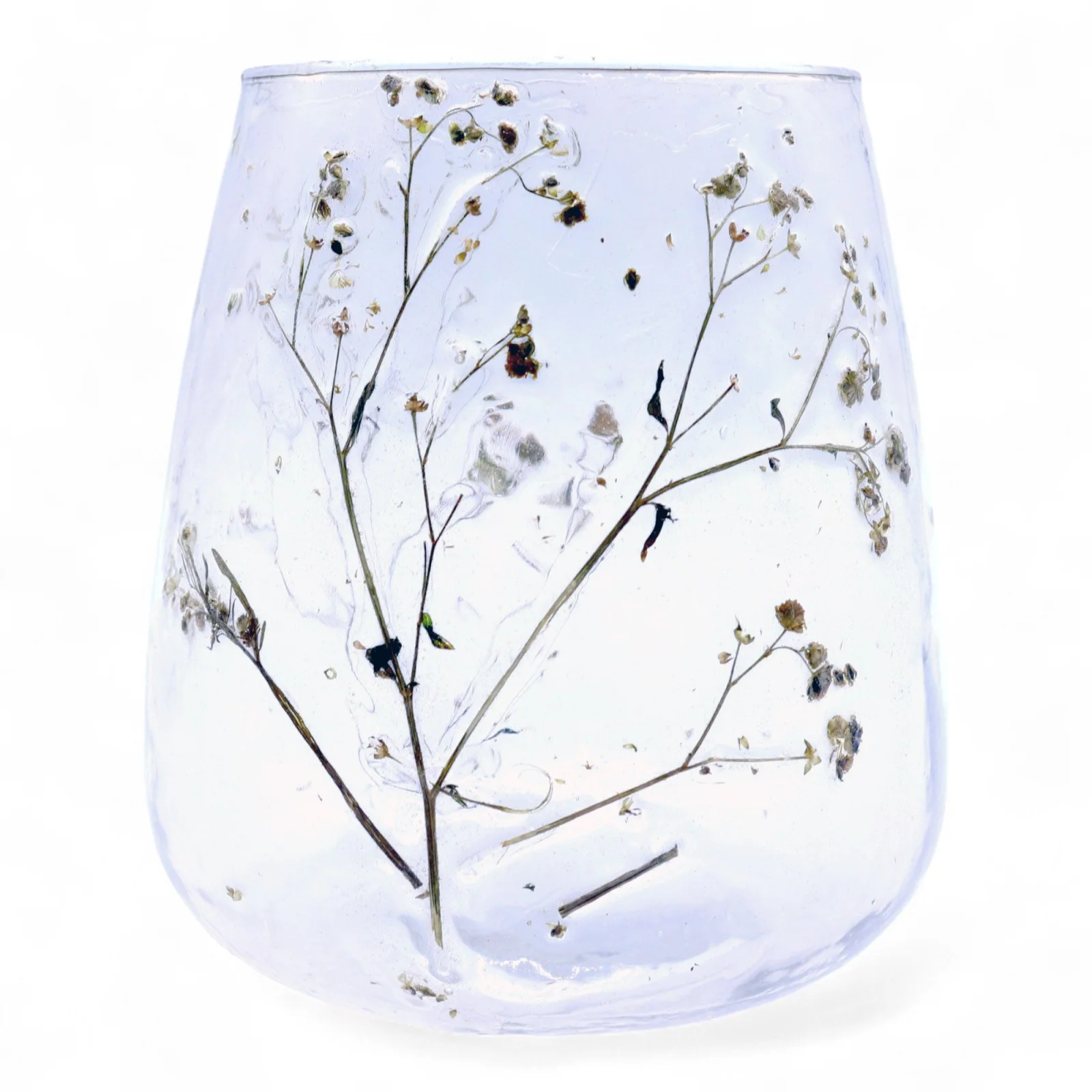 Sklenený svietnik Natural Floral – váza Margarita, 12 × 11 cm – fotka 2