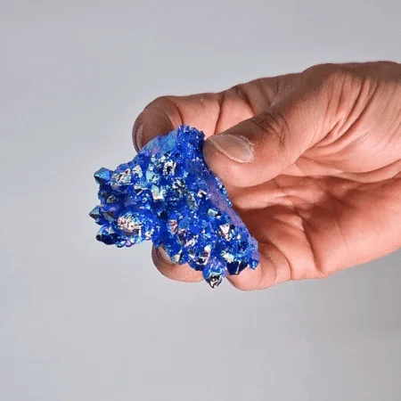 Aura krištáľ Aqua Halo – stredný zhluk, 7 – 10 cm – fotka 2