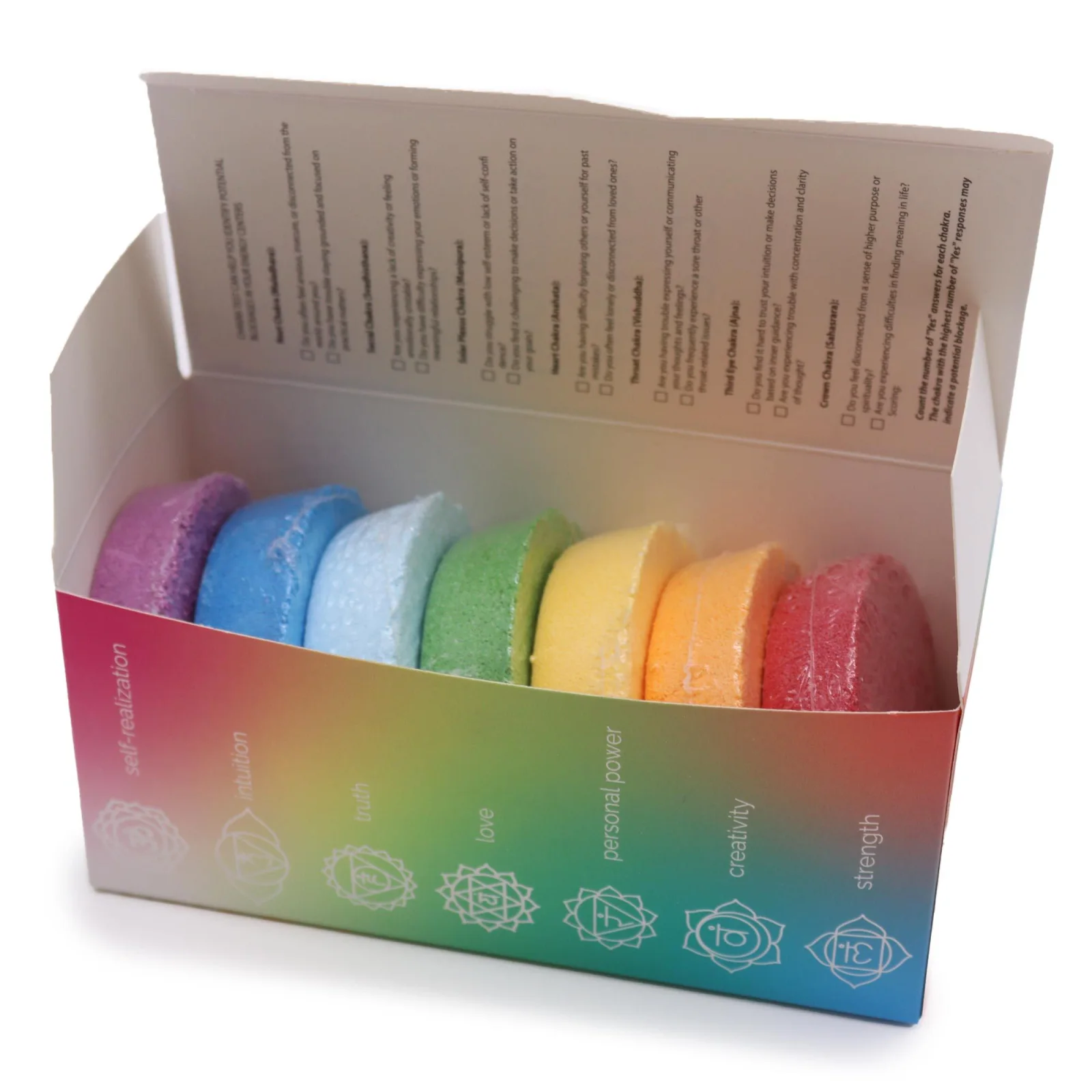 Bomby do kúpeľa Chakra – Harmony & Inner Glow, 7 ks – fotka 2
