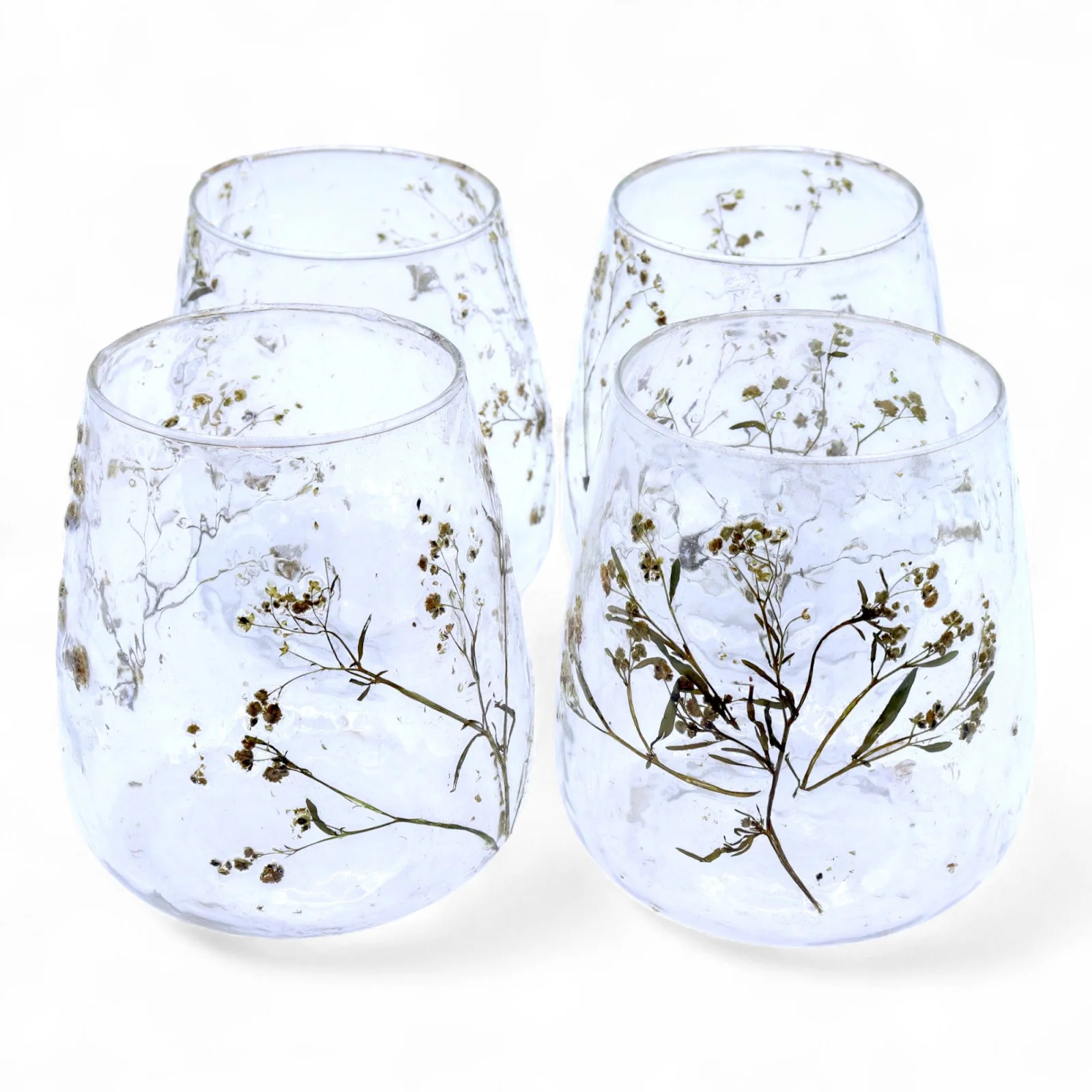 Sklenený svietnik Natural Floral – váza Margarita, 12 × 11 cm – fotka 4