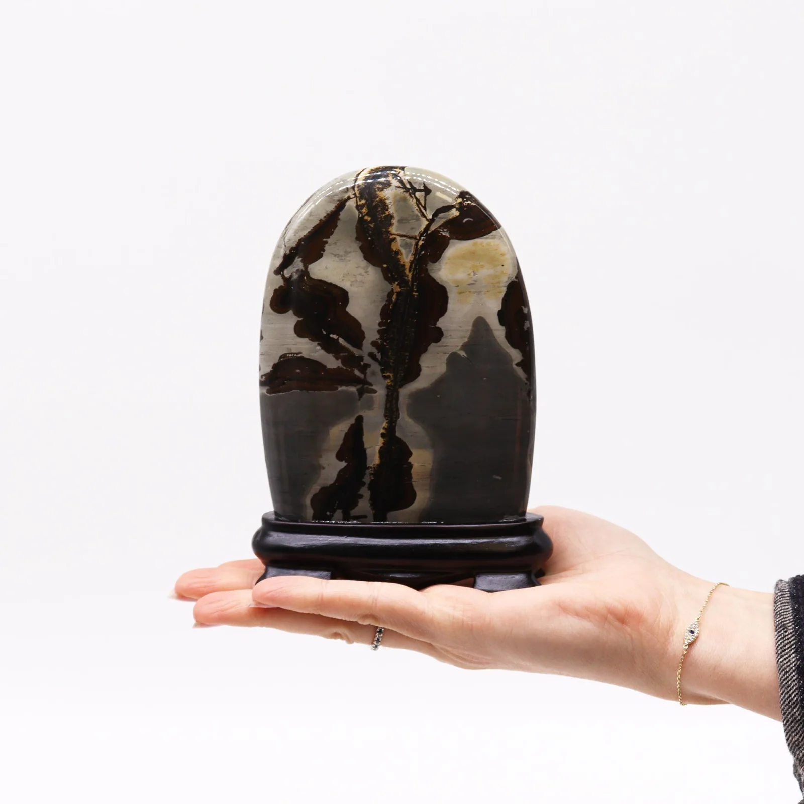 Obrazový kameň Guohua – oblúk, 14,5 × 11 cm – fotka 1