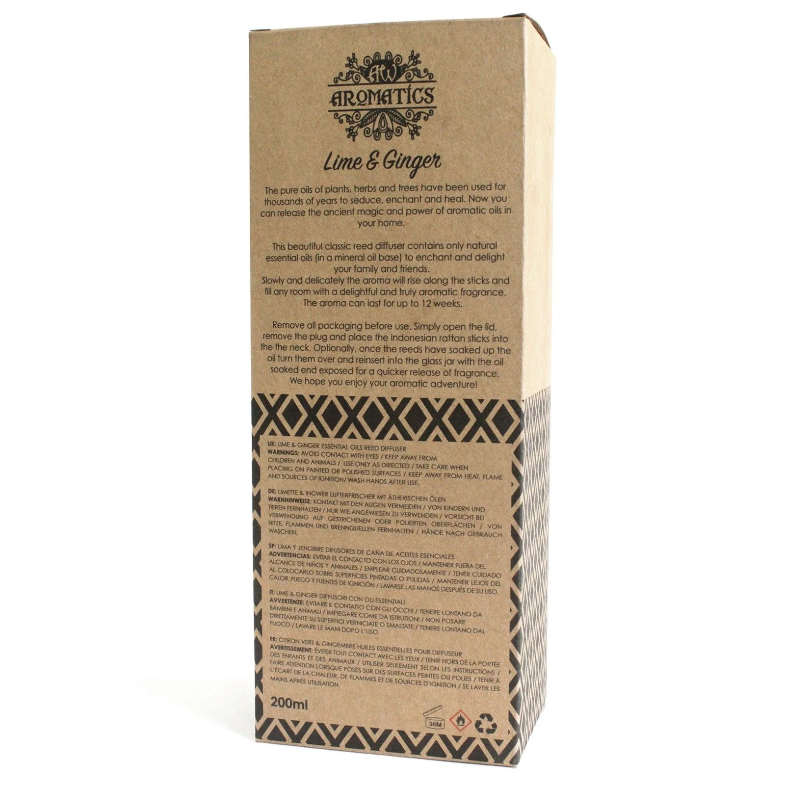 Difuzér s tyčinkami – limetka a zázvor, 200 ml – fotka 5