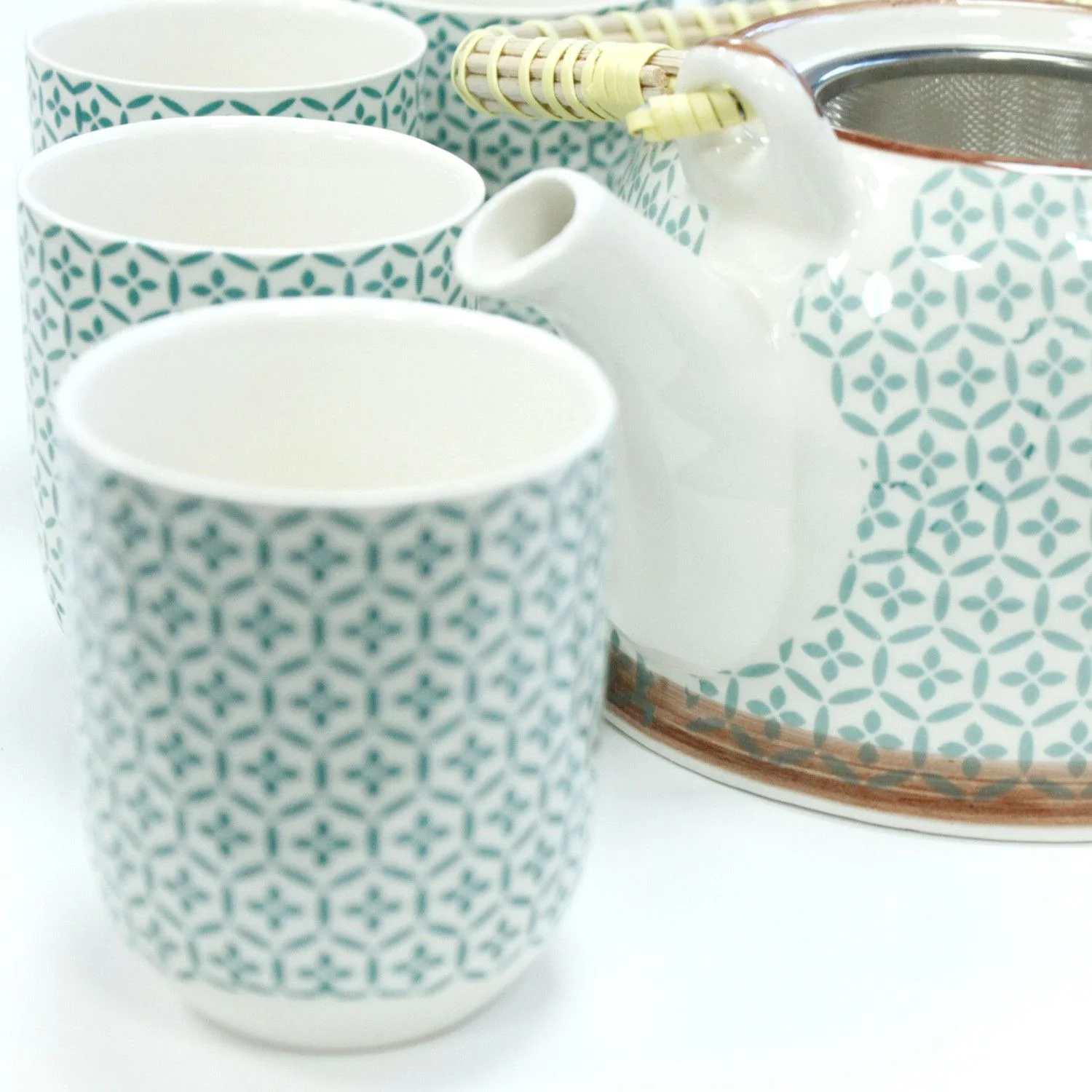 Čajová súprava Herbal Green Mosaic – čajník a 6 šálok – fotka 7