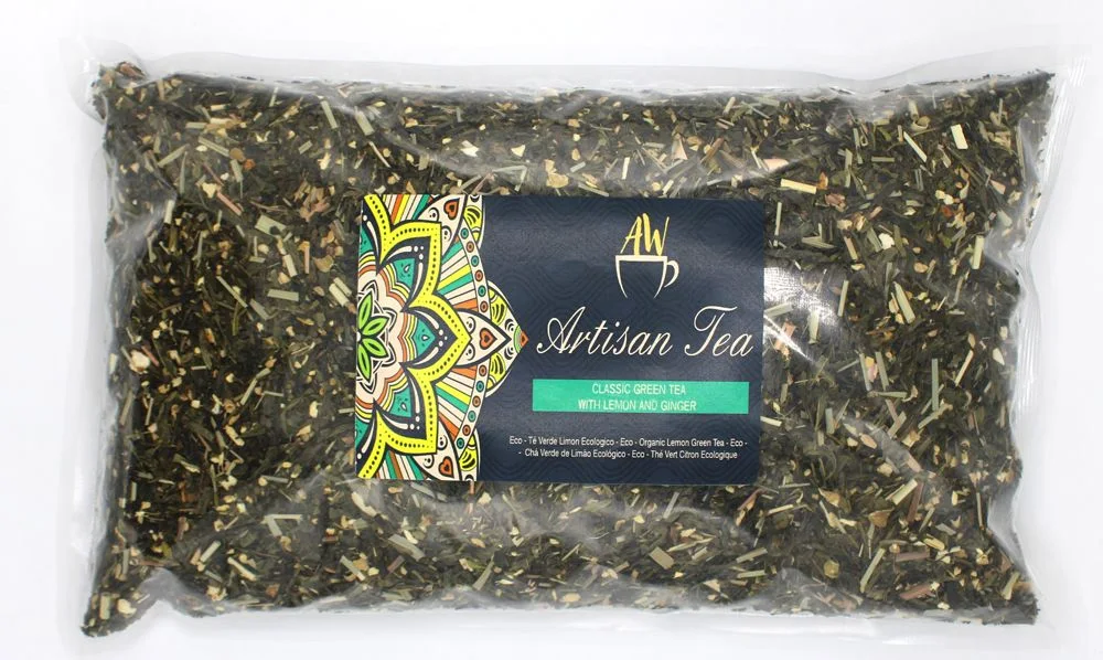 BIO zelený čaj s citrónom a zázvorom, 1 kg – fotka 2