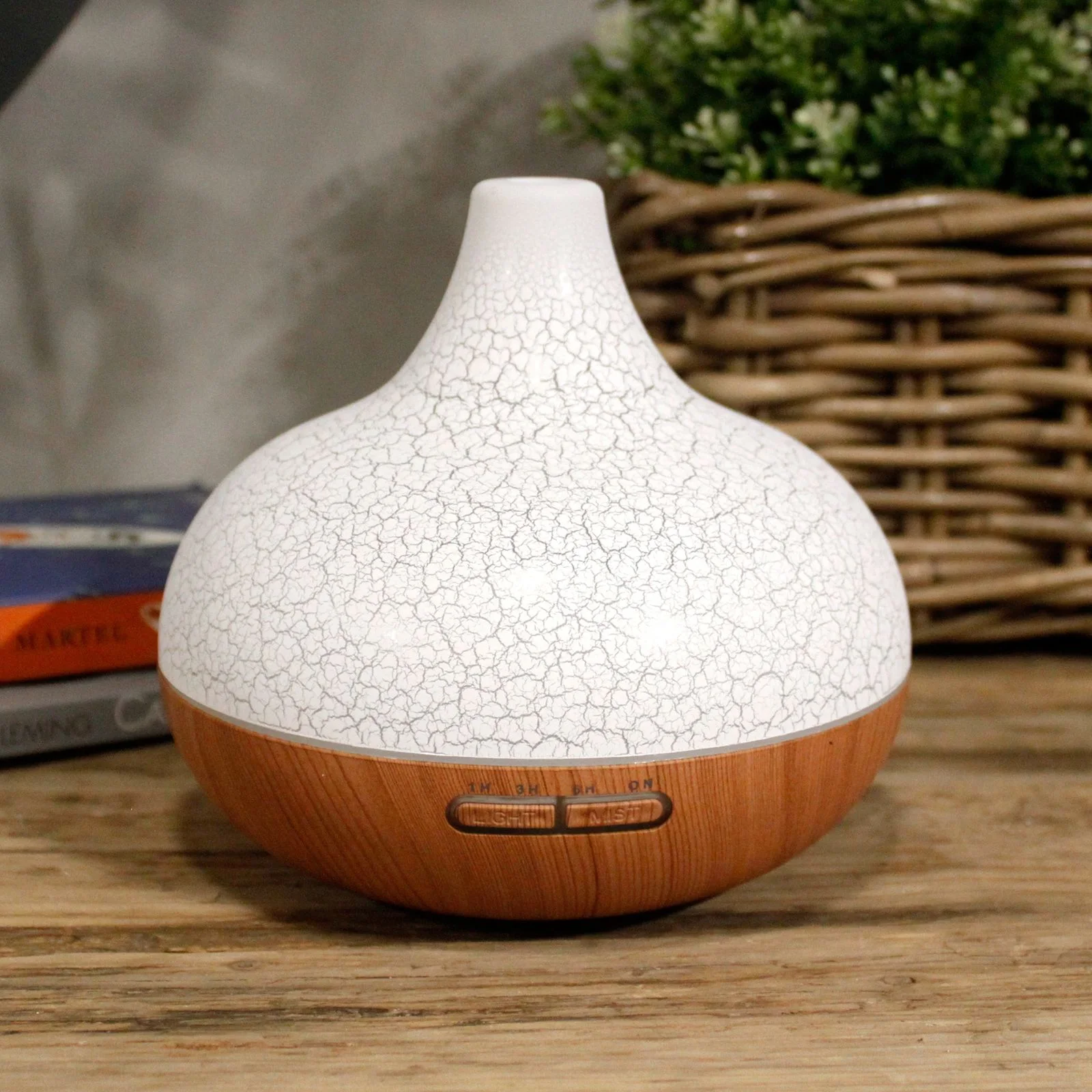 Aroma difuzér Santorini – mušľový vzor, USB, 400 ml – fotka 4