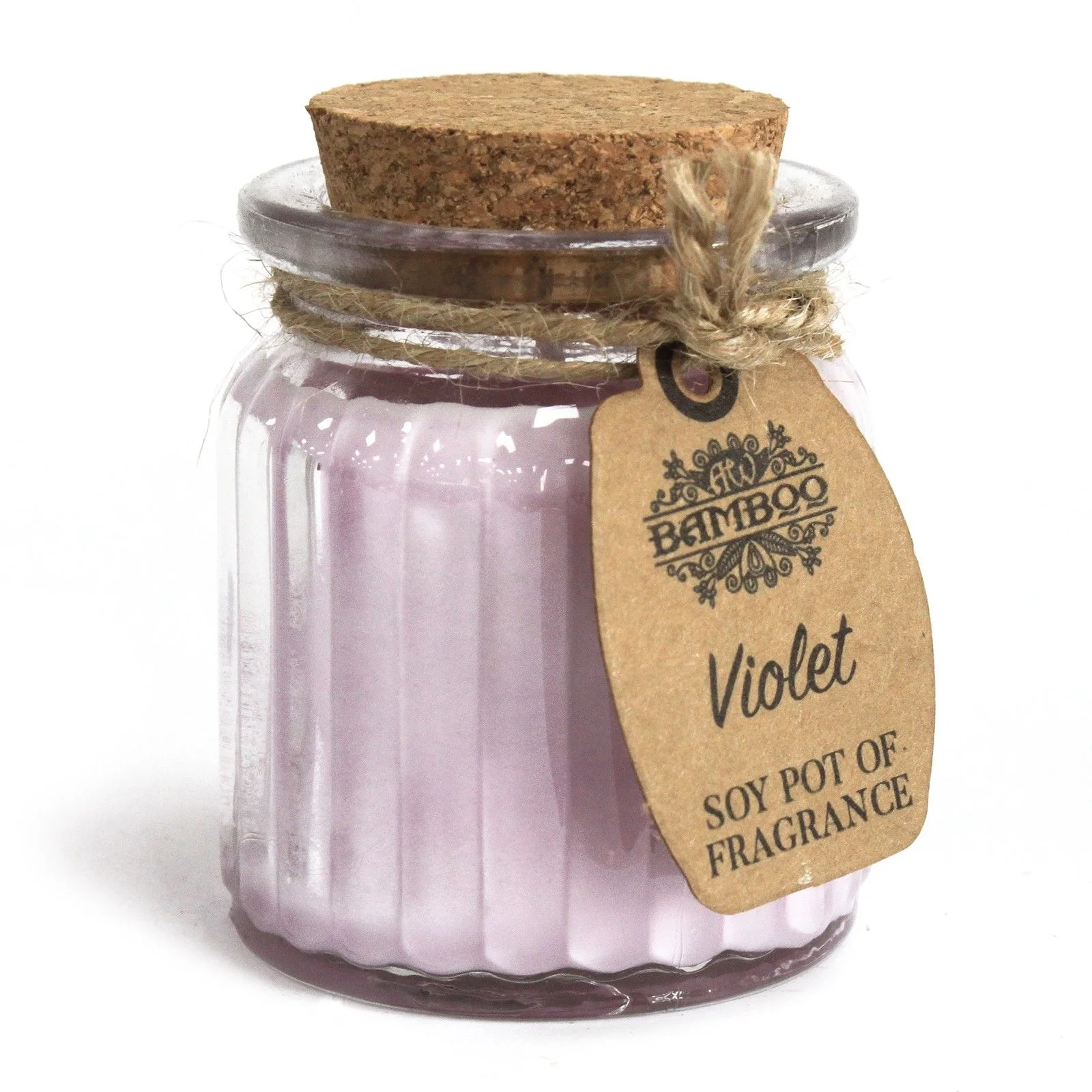 Vonná sójová sviečka v skle – Violet, 120 g – fotka 1