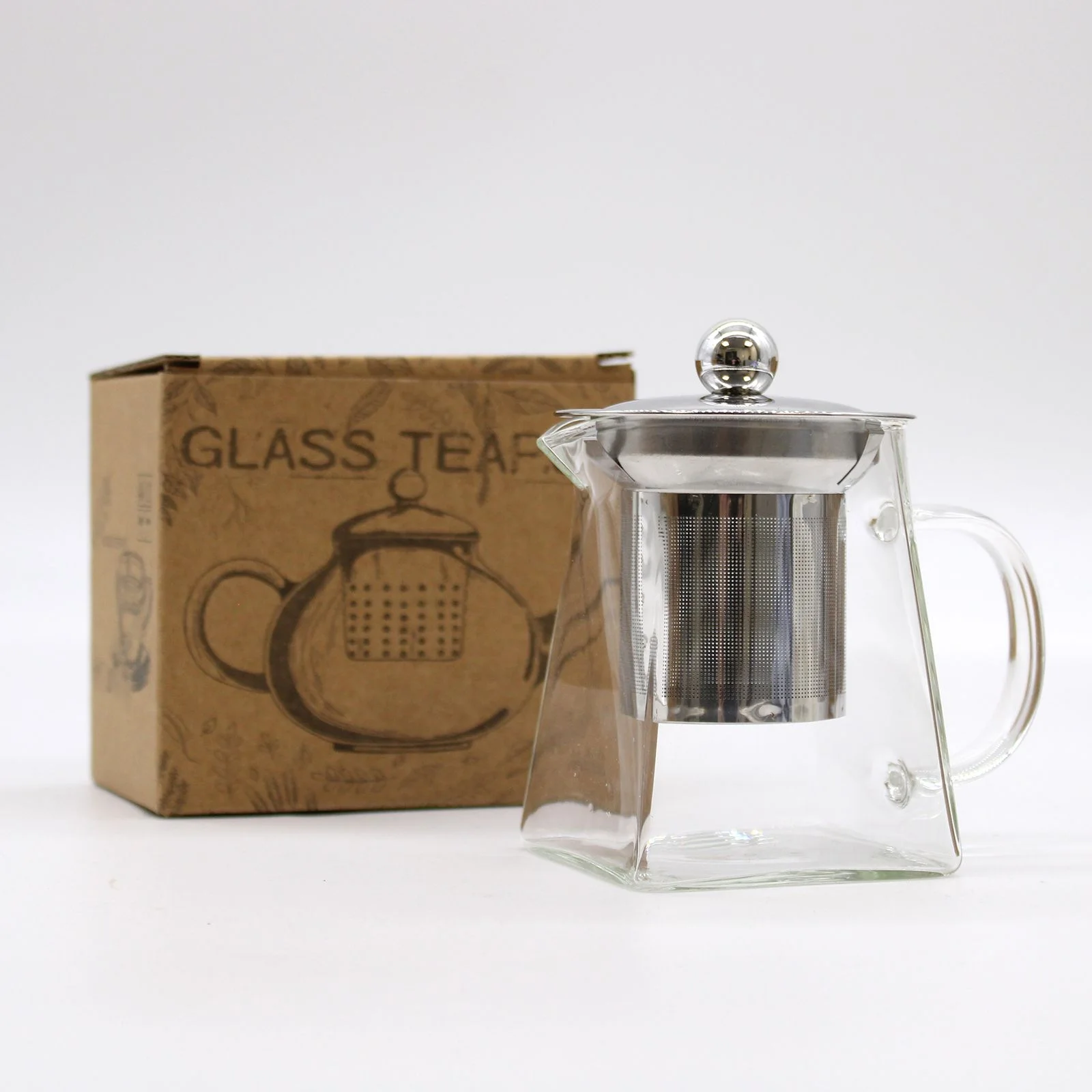 Sklenená čajová kanvica Tower v darčekovej krabici, 350 ml – fotka 1