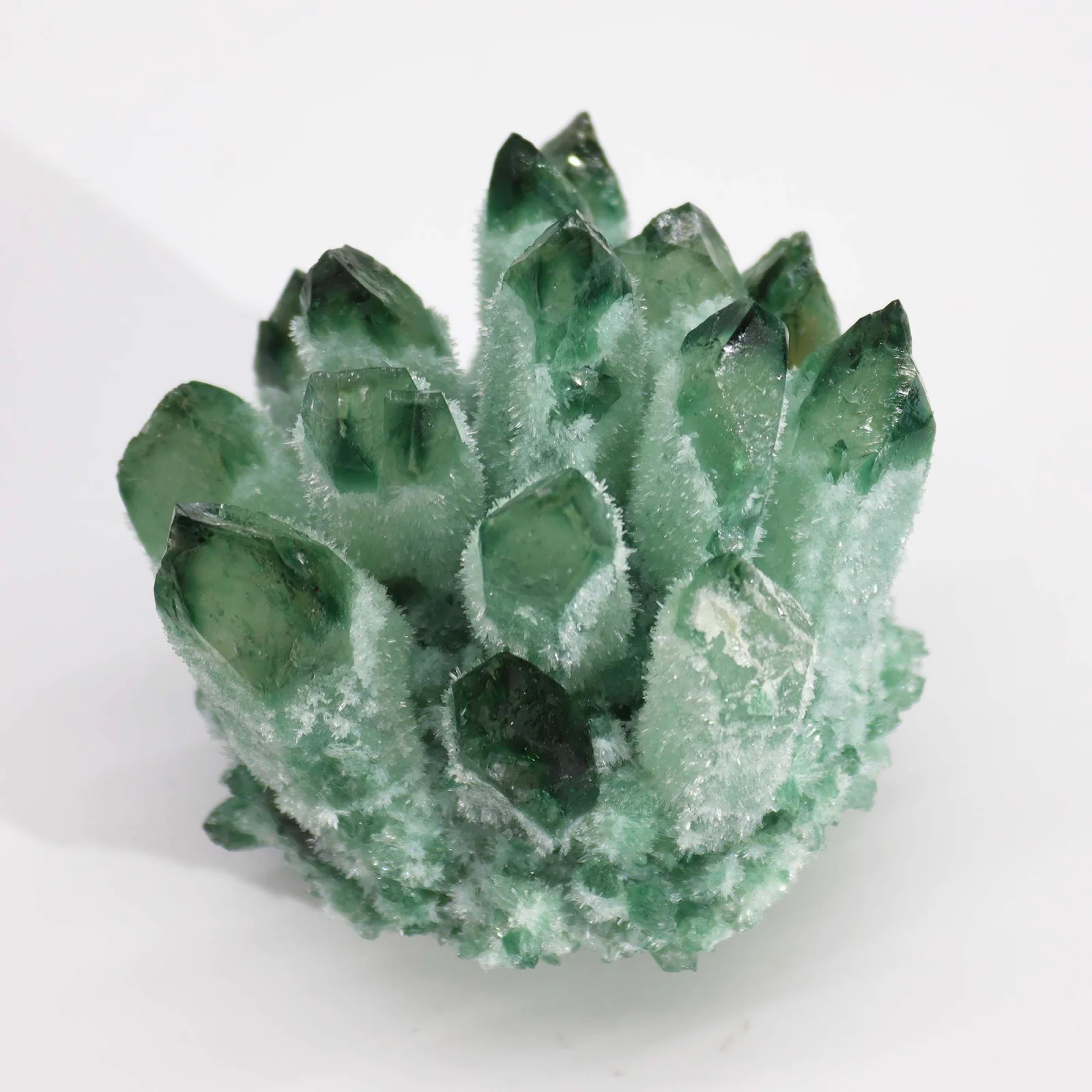 Umelý zhluk krištáľu Green Ghost – zelený, cca 8 cm – fotka 4
