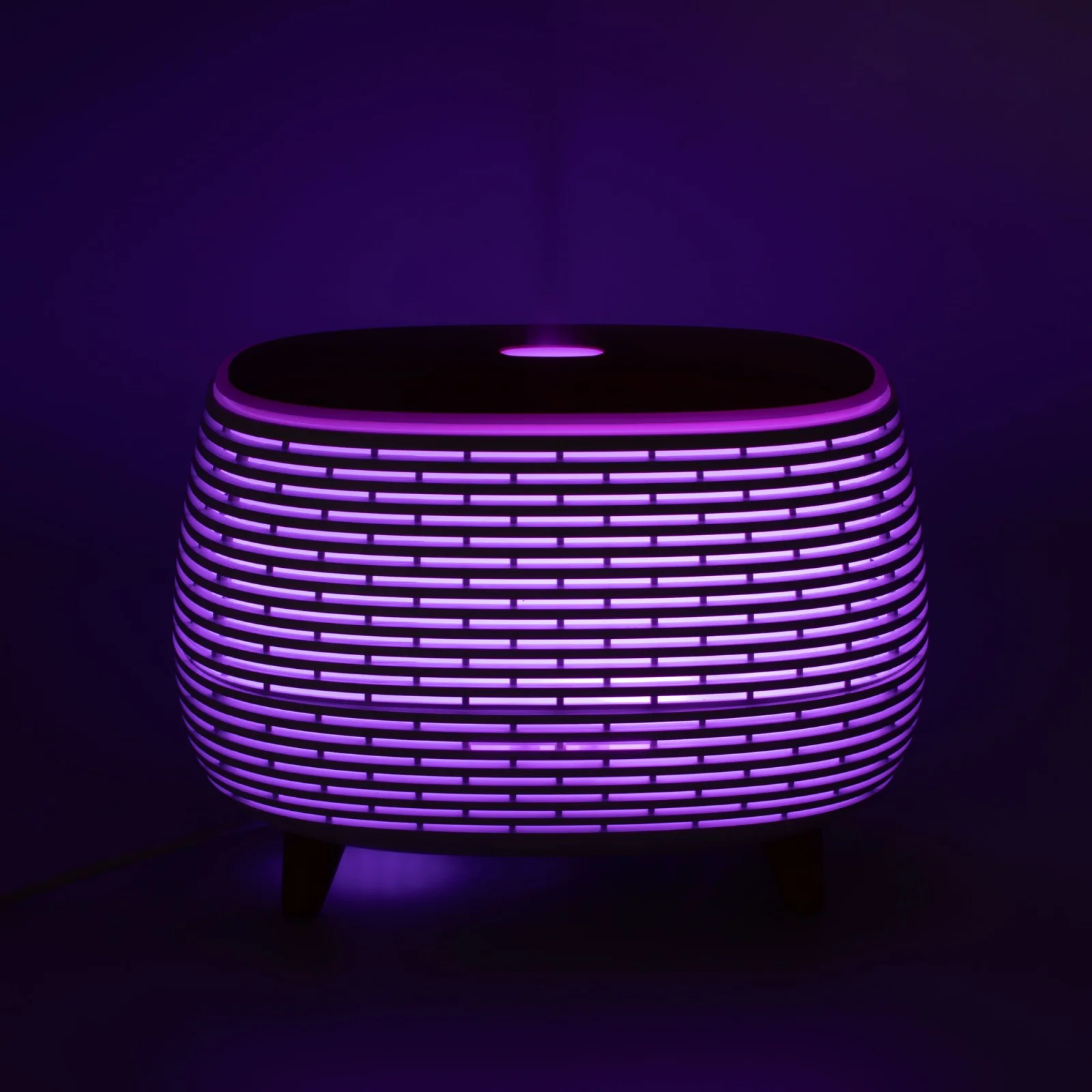Rebrovaný ultrazvukový difuzér – 400 ml, LED, ovládač – fotka 14