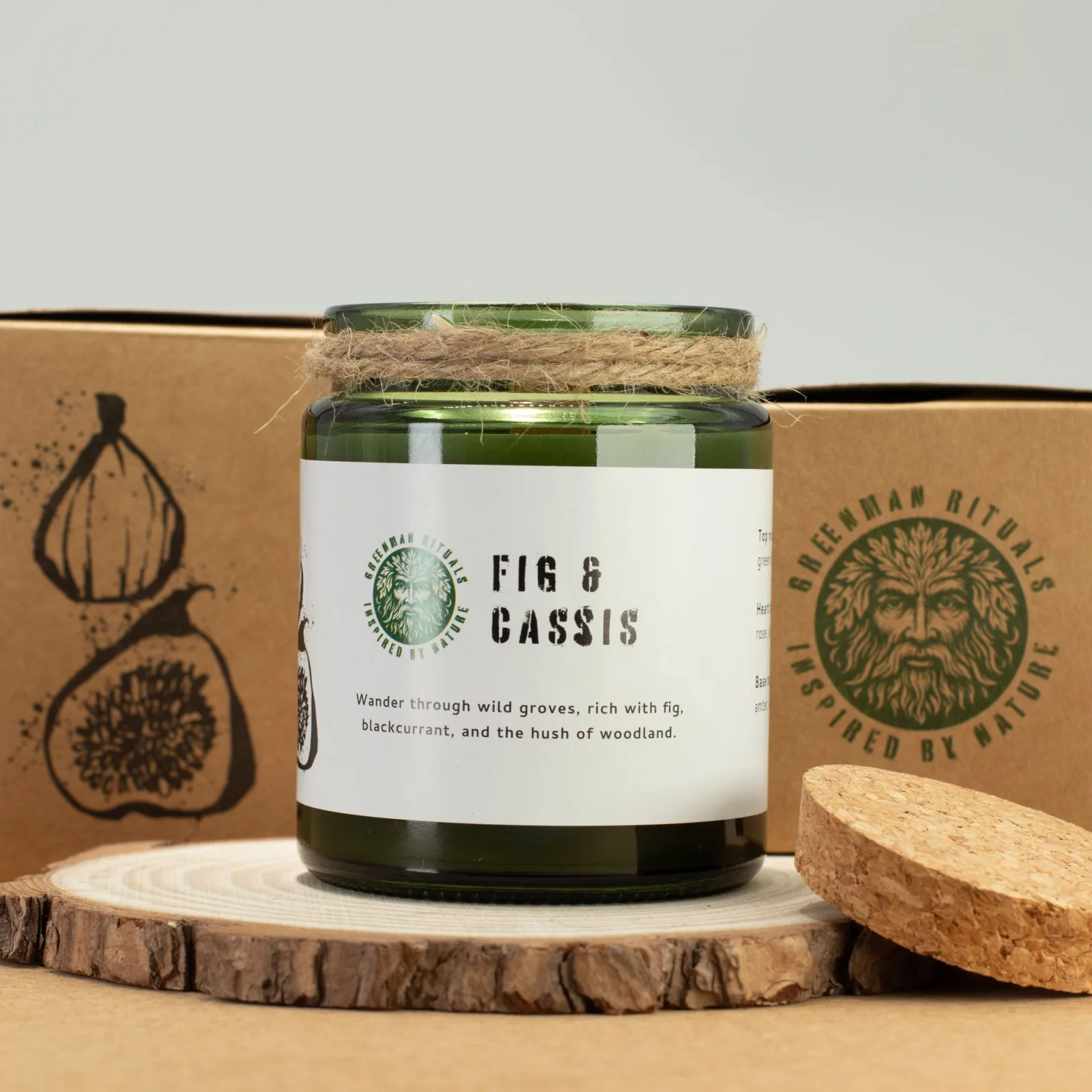 Sójová sviečka Greenman Crushed Fig & Cassis – figa a čierne ríbezle – fotka 4