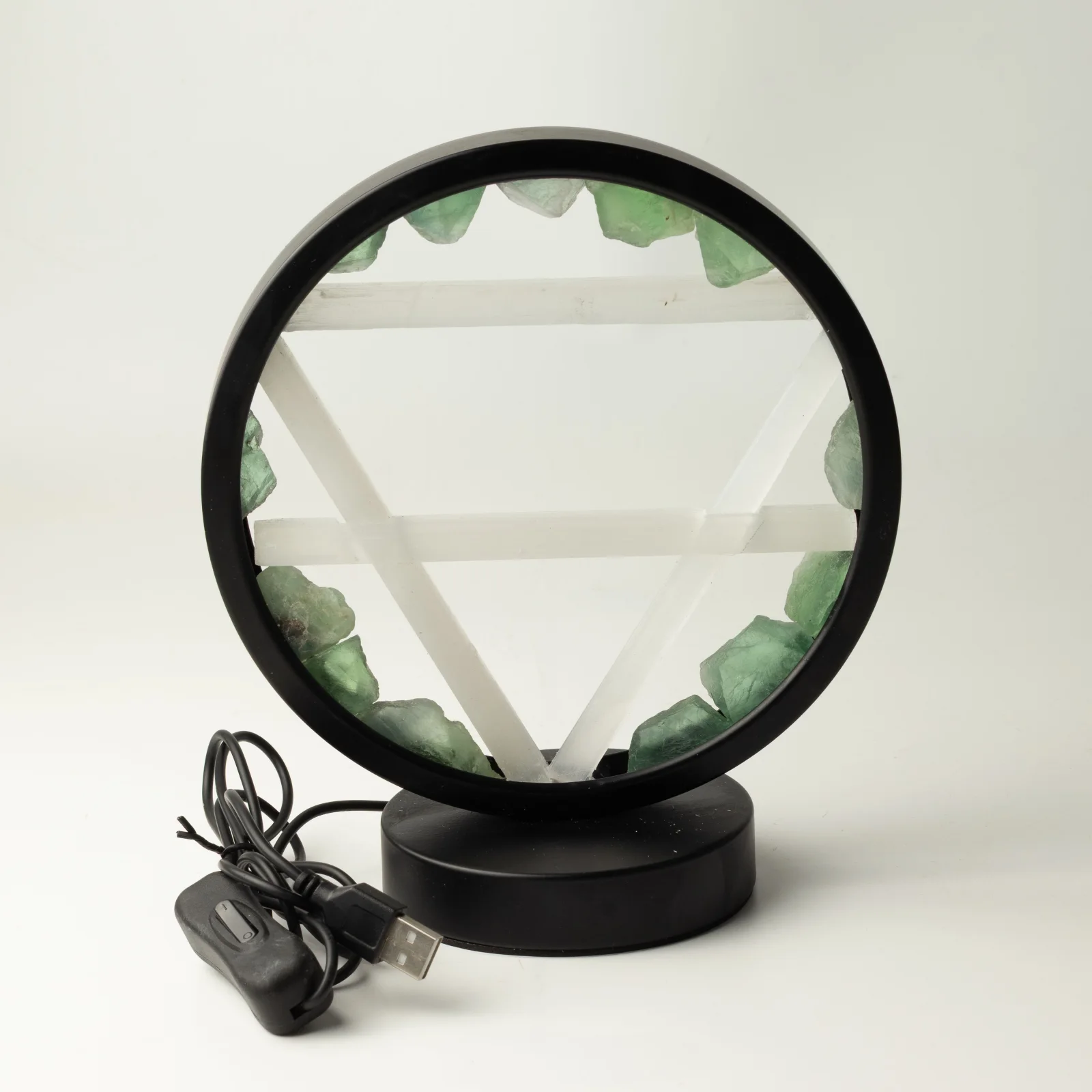 Lampa Gemstone Halo Earth – avanturín a selenit – fotka 5