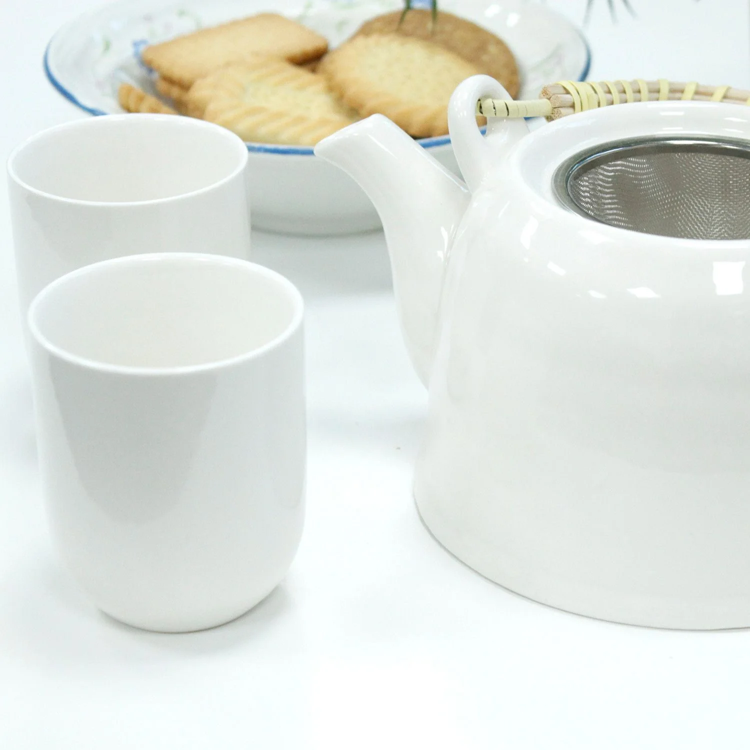 Čajová súprava Herbal Classic White – čajník a 6 šálok – fotka 4