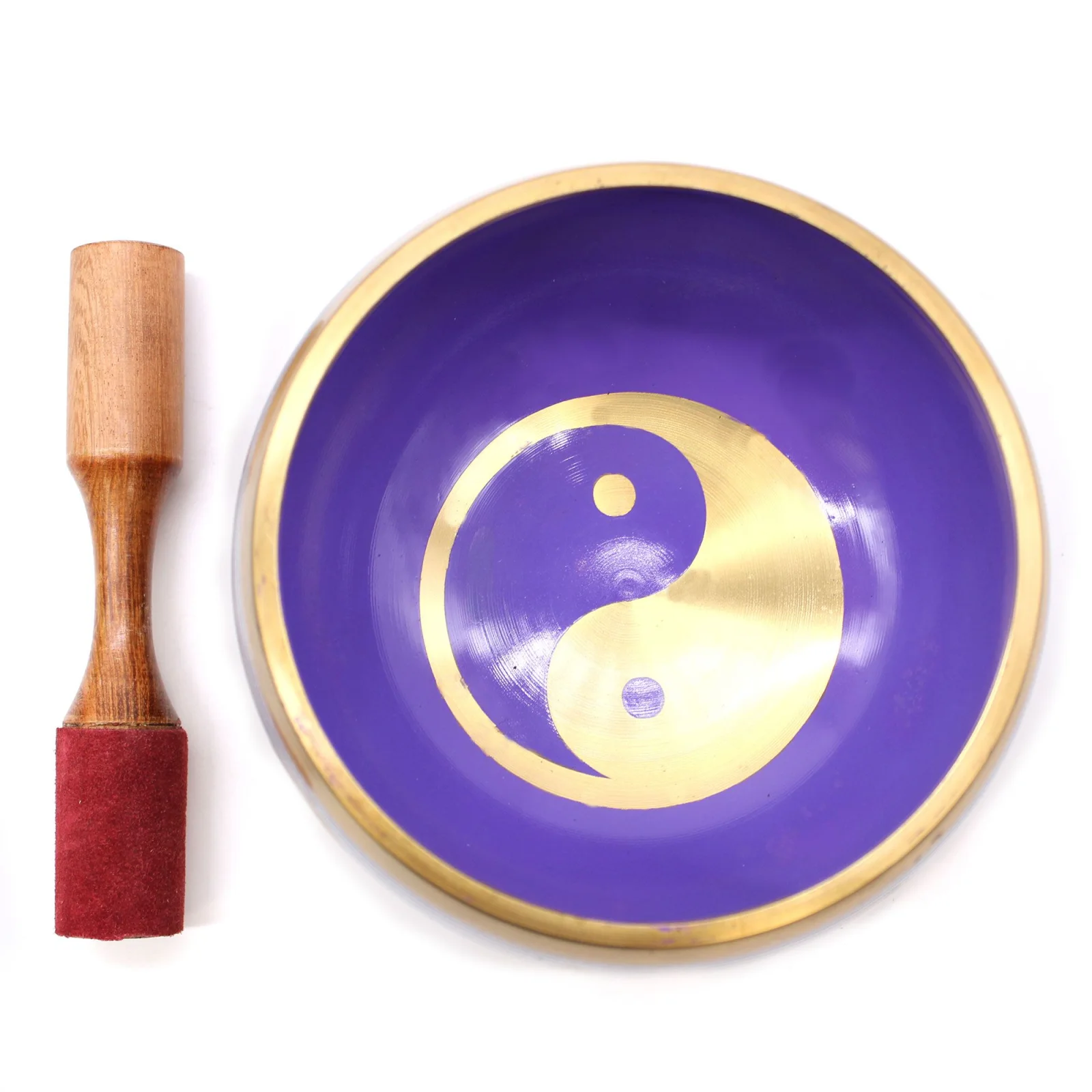 Spievajúca miska Yin & Yang – sada, bielo-fialová, 14 cm – fotka 2