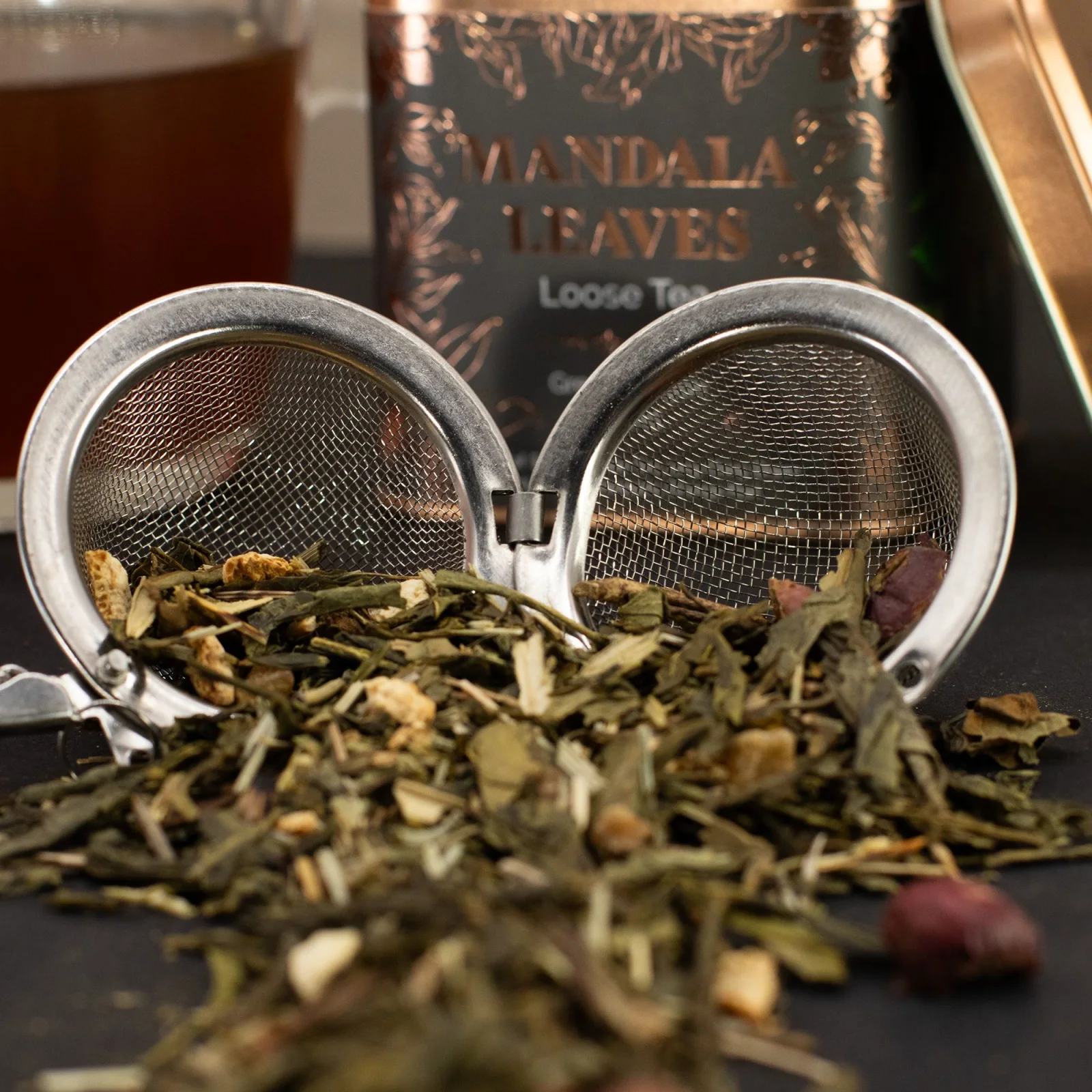 Zelený čaj Green Dragon Blend – ananás a pomaranč, 50 g, plechovka – fotka 10