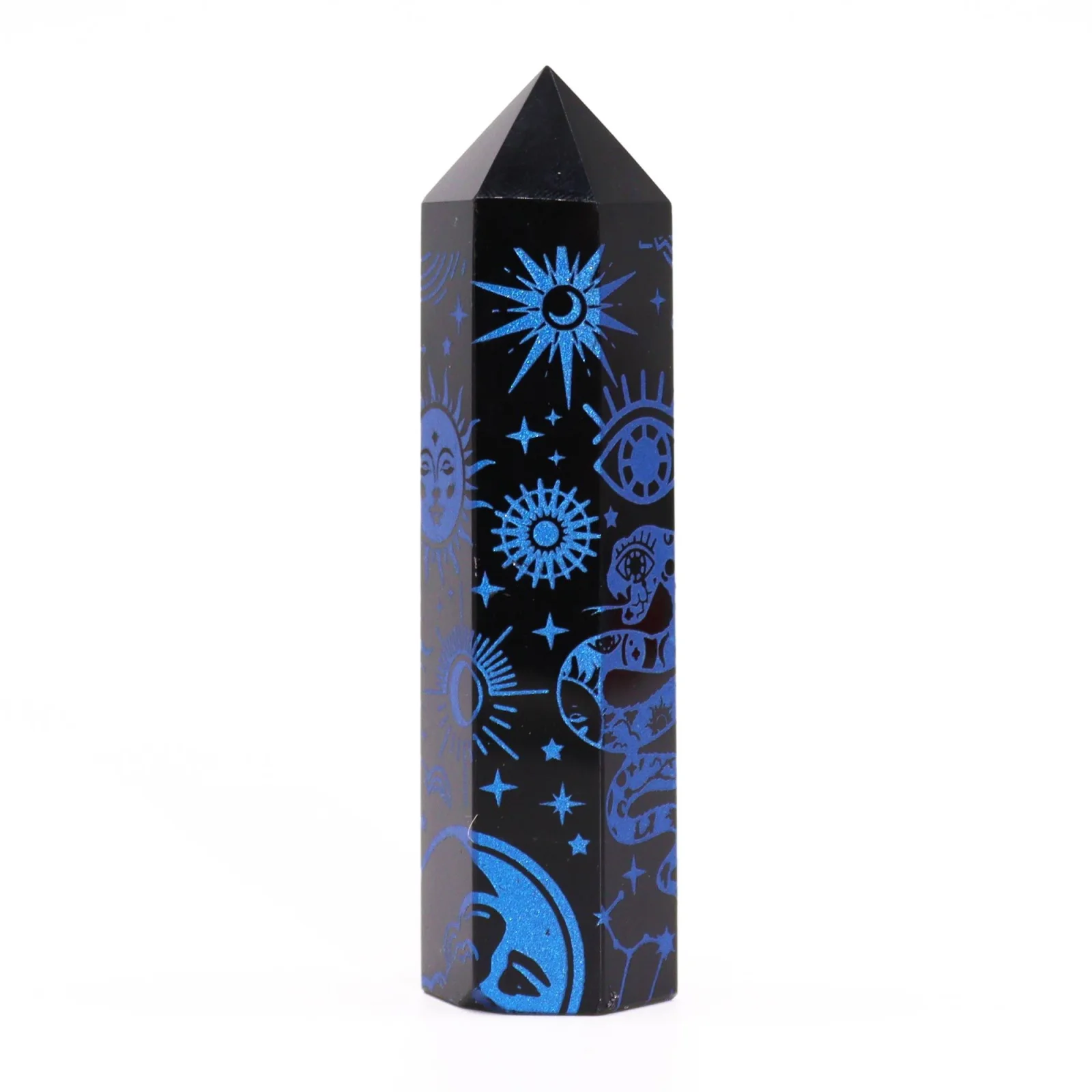 Obsidiánová špica Mystic Story – polnočná modrá, 9 cm – fotka 7
