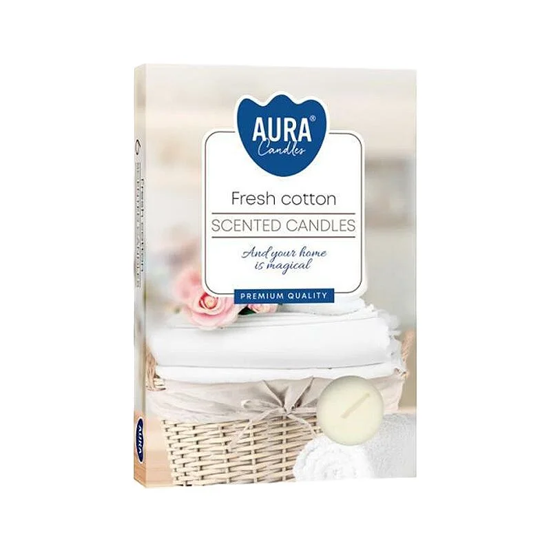 Vonné čajové sviečky Fresh Cotton – 6 ks – fotka 1