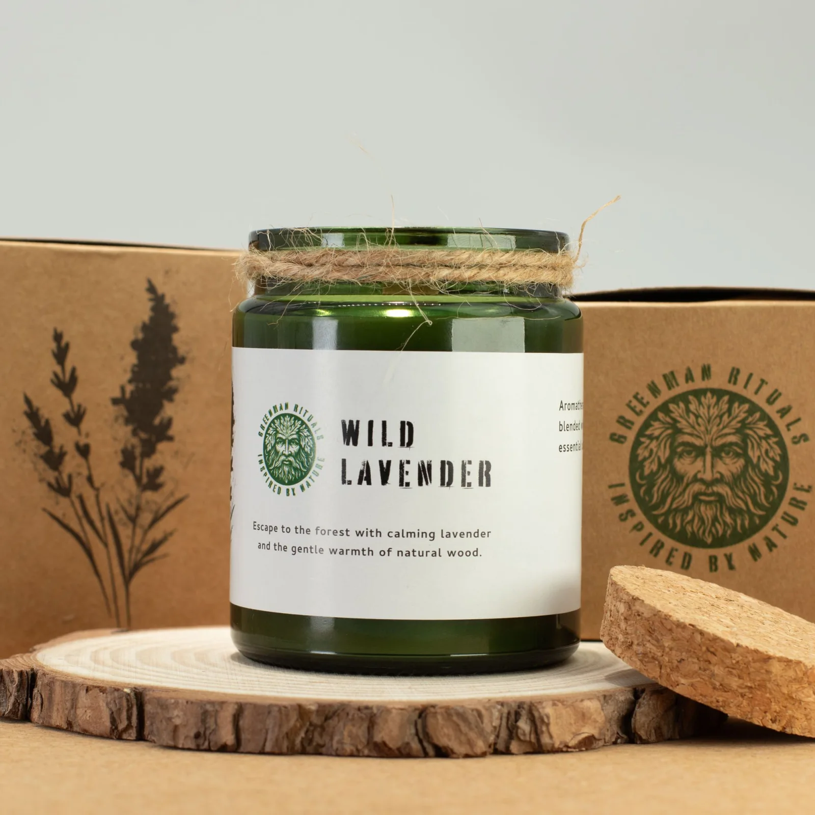 Sójová sviečka Greenman Wild Lavender – levanduľa – fotka 3