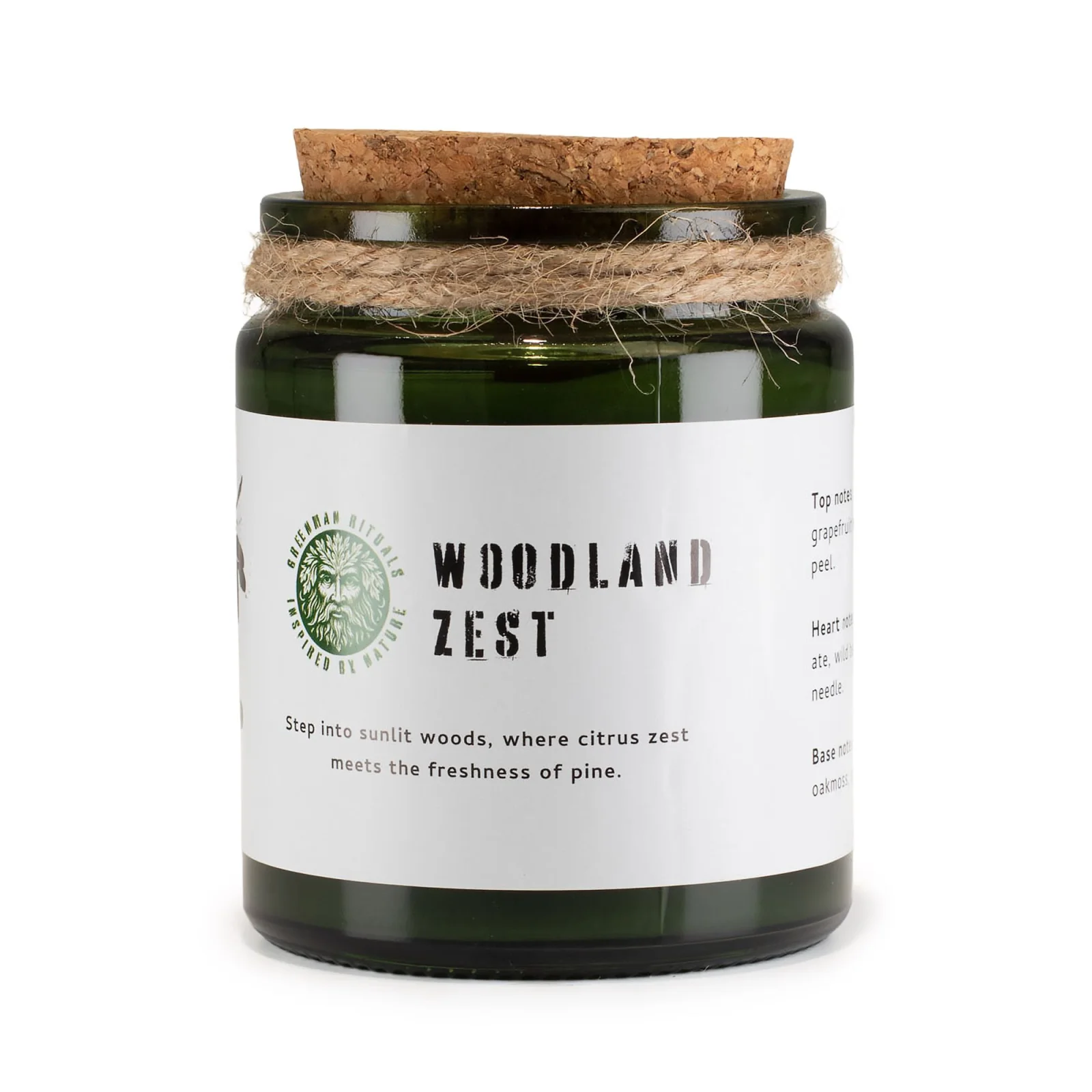 Sójová sviečka Greenman Woodland Zest – citrus a lesná sviežosť – fotka 1