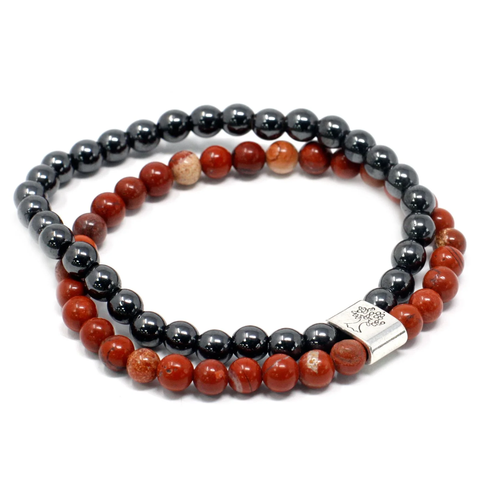 Magnetický náramok z kameňa Redstone – elastický – fotka 5