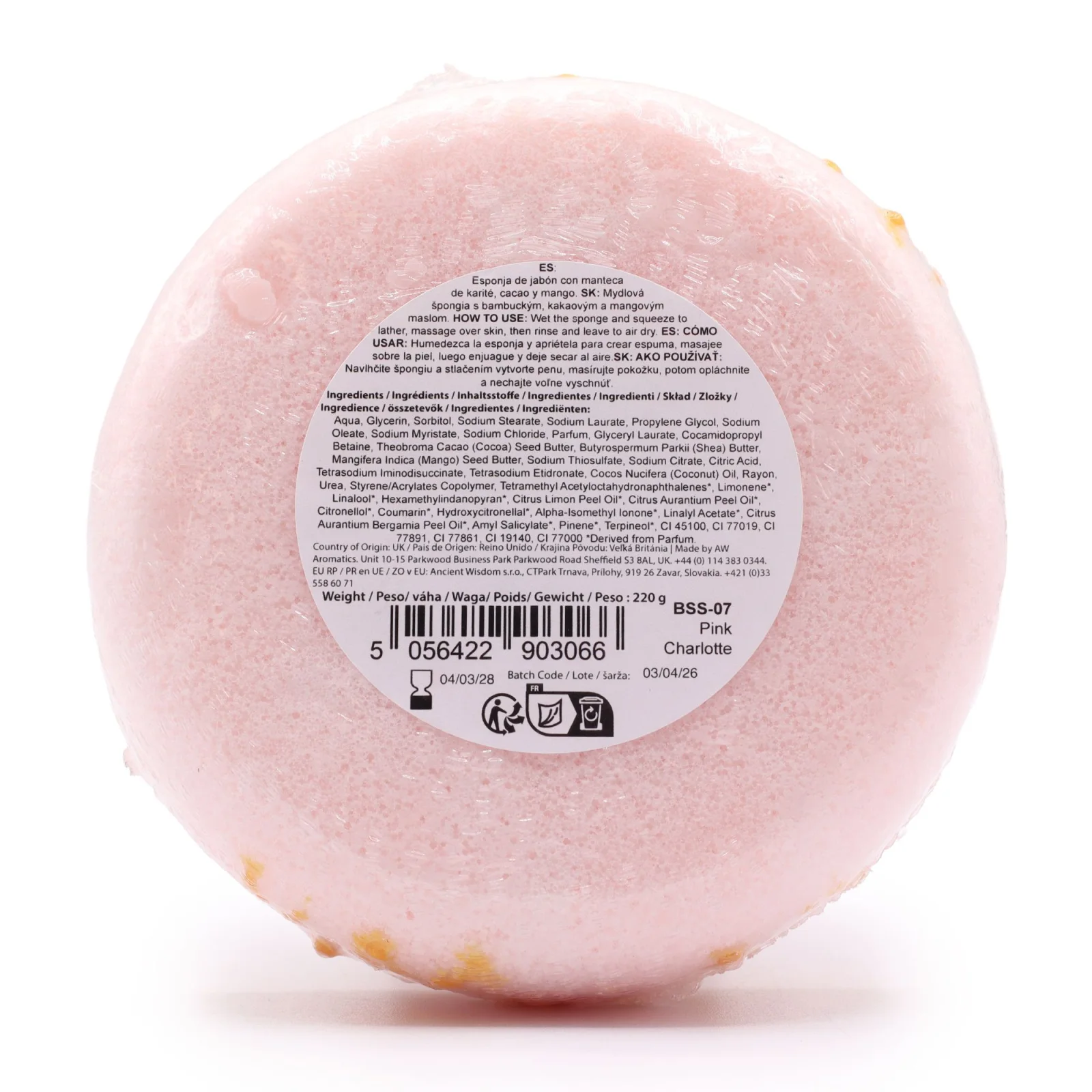 Mydlová špongia Butter Bubble Soap – Pink Charlotte – fotka 3