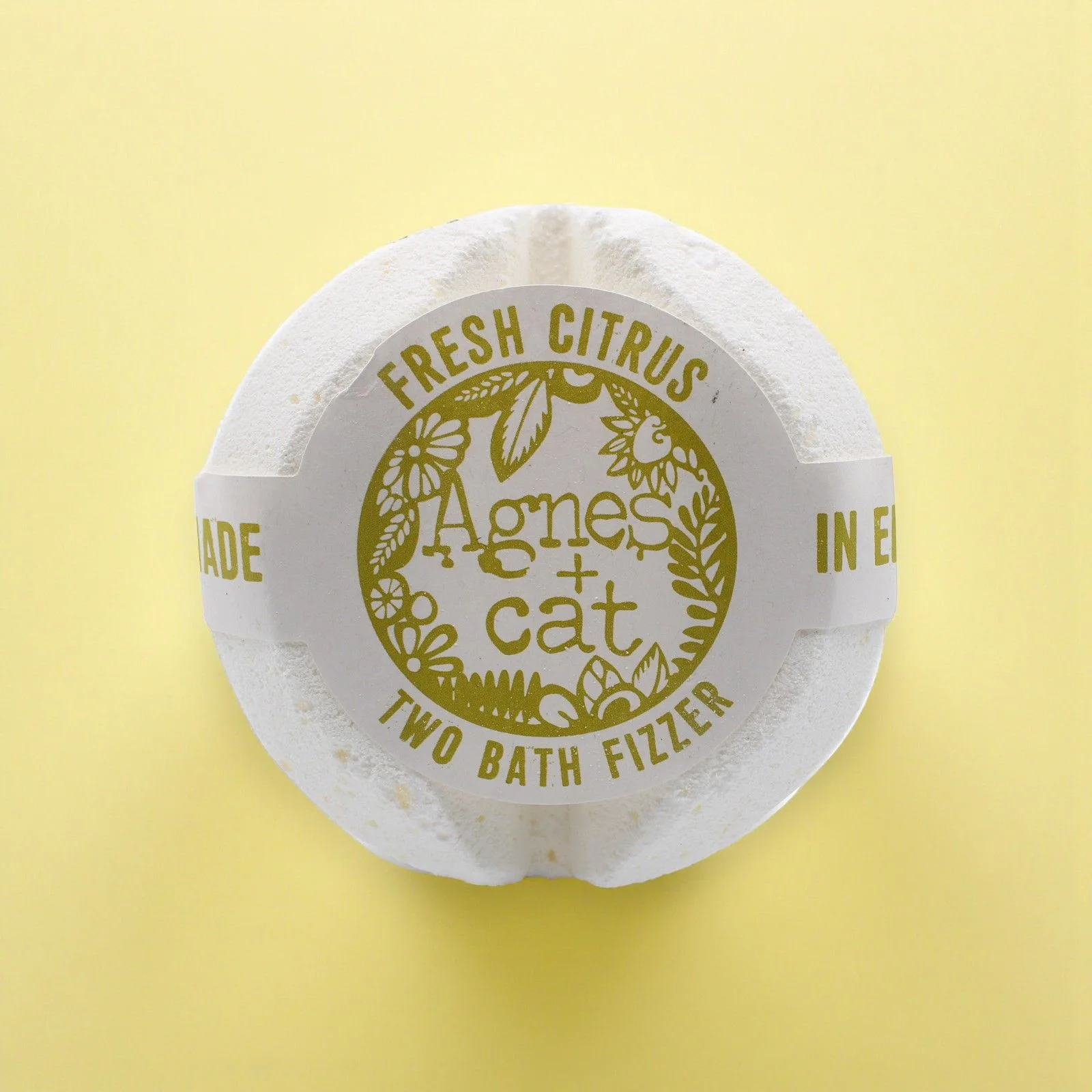 Bomba do kúpeľa Agnes + Cat Fresh Citrus – citrón, 210 g – fotka 1