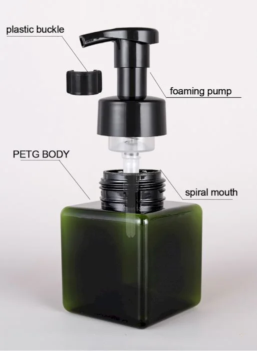 Plniteľná fľaša s penovou pumpou – 450 ml – fotka 2