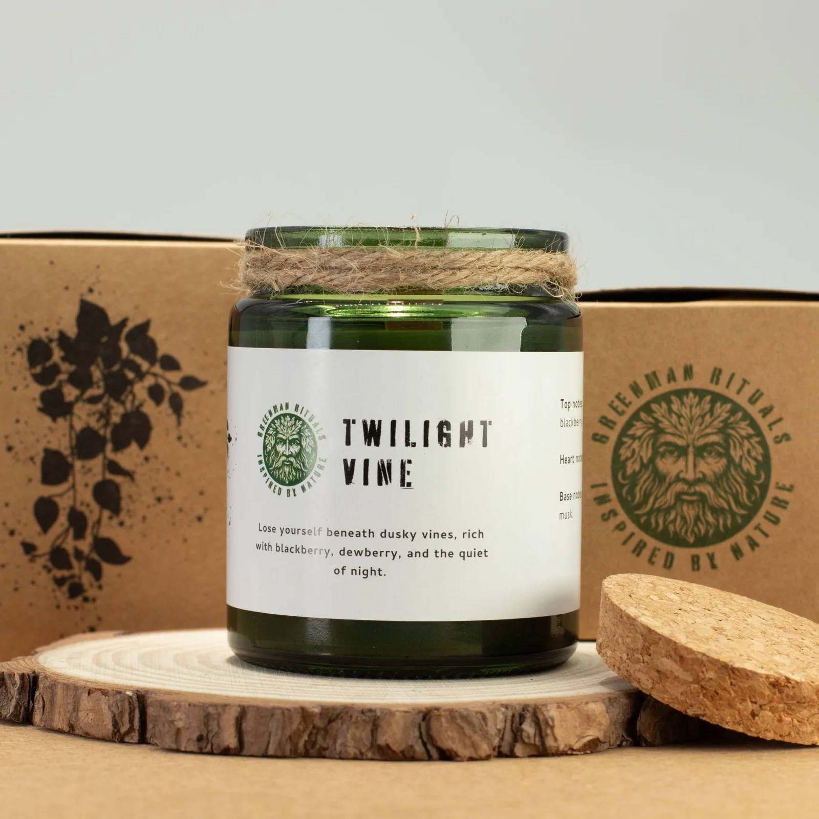 Sójová sviečka Greenman Twilight Vine – bobule a kvety – fotka 4