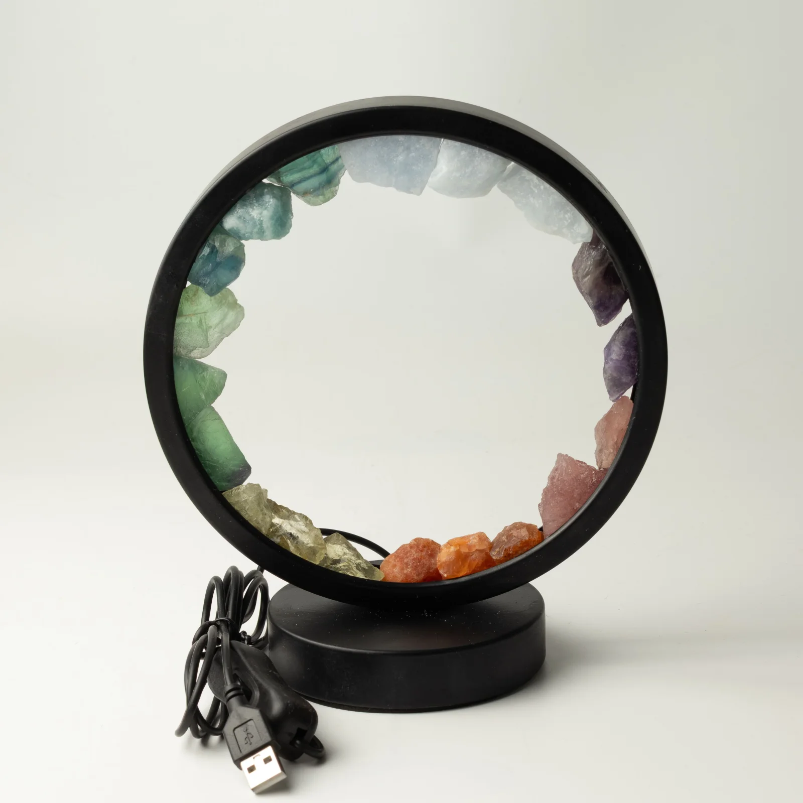 Lampa Gemstone Halo 7 Chakra – 7 druhov kameňov – fotka 5