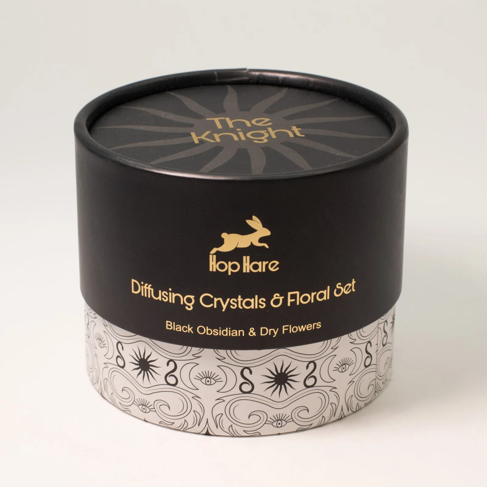 Kryštály a sušené kvety Hop Hare The Knight – čierny obsidián – fotka 5