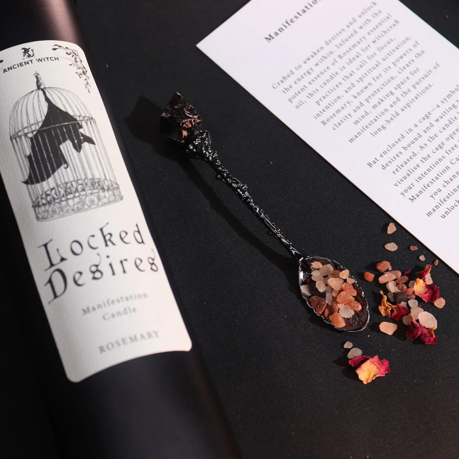 Sójová sviečka Ancient Witch Locked Desires – rozmarín – fotka 2