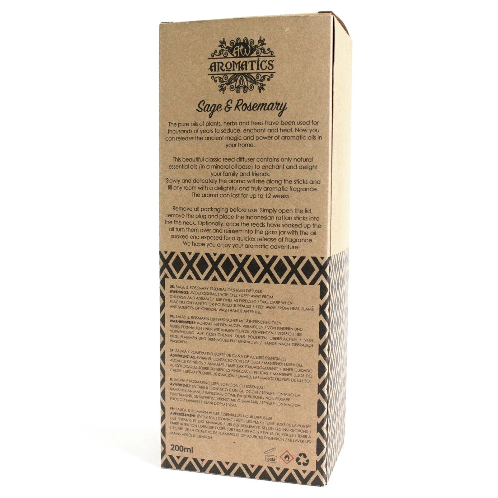 Difuzér s tyčinkami – šalvia a rozmarín, 200 ml – fotka 5