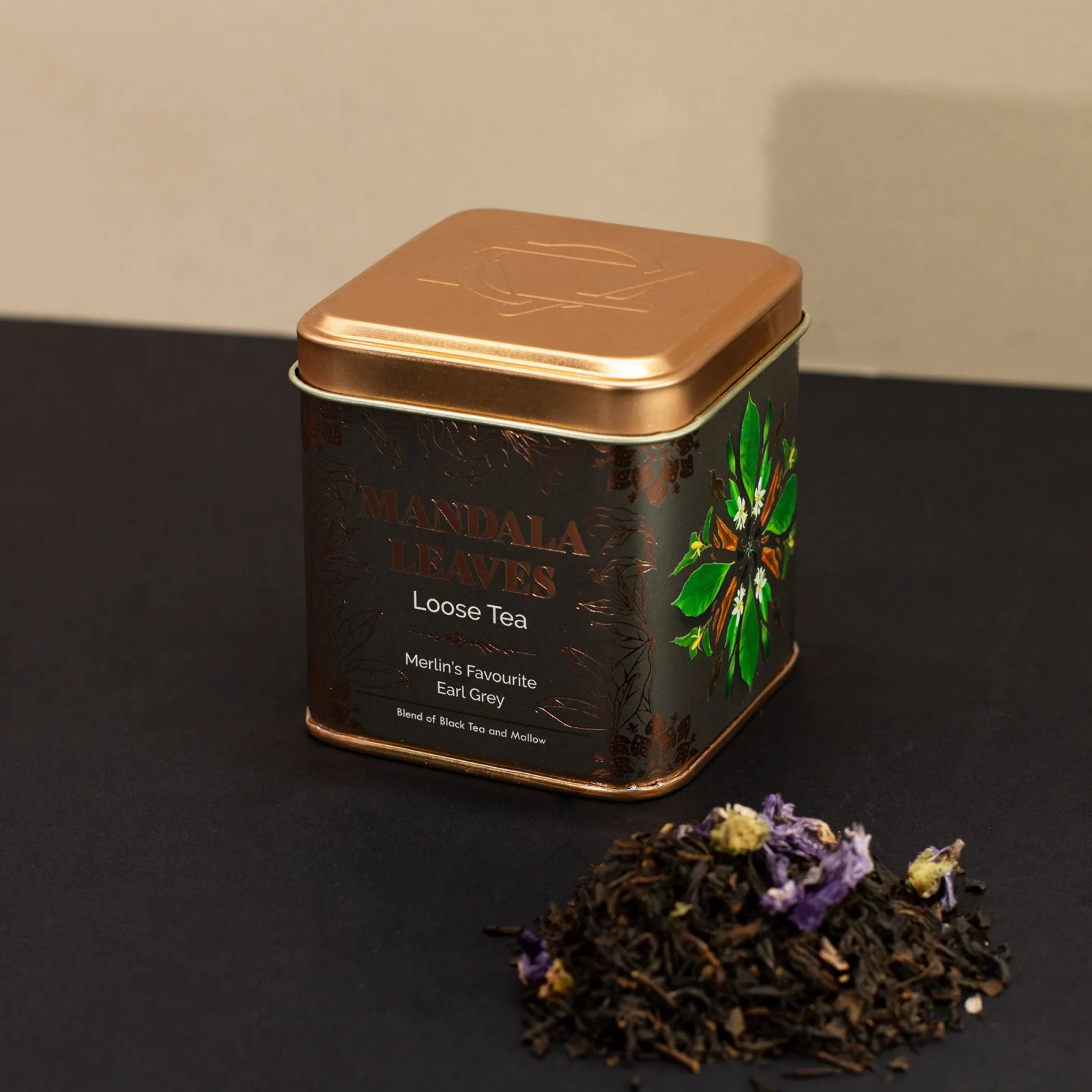 Čierny čaj Merlin's Favorite Earl Grey – bergamot, 50 g, plechovka – fotka 4