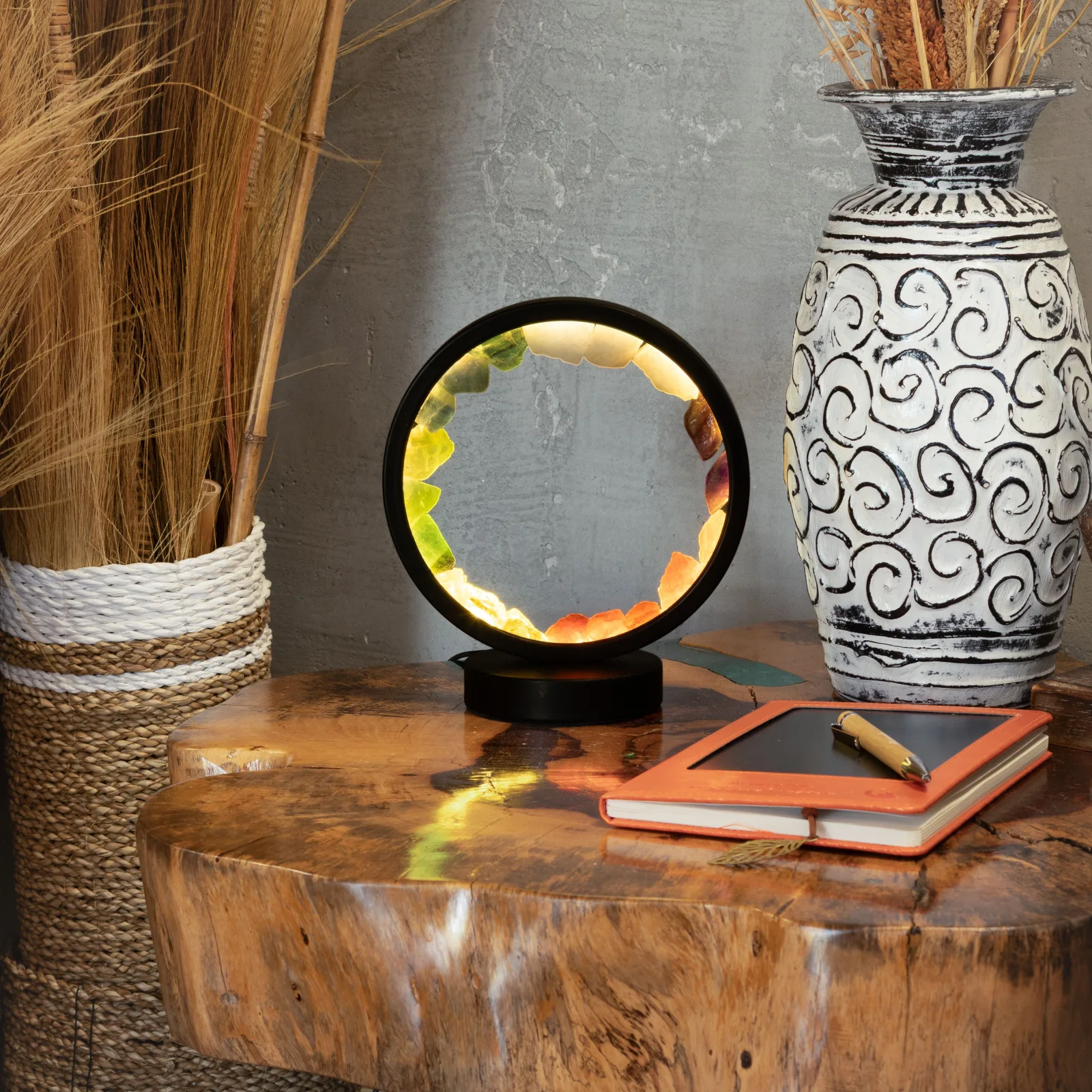 Lampa Gemstone Halo 7 Chakra – 7 druhov kameňov – fotka 6