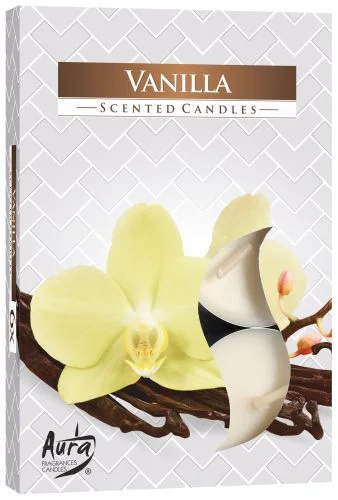 Vonné čajové sviečky Vanilla – 6 ks – fotka 2