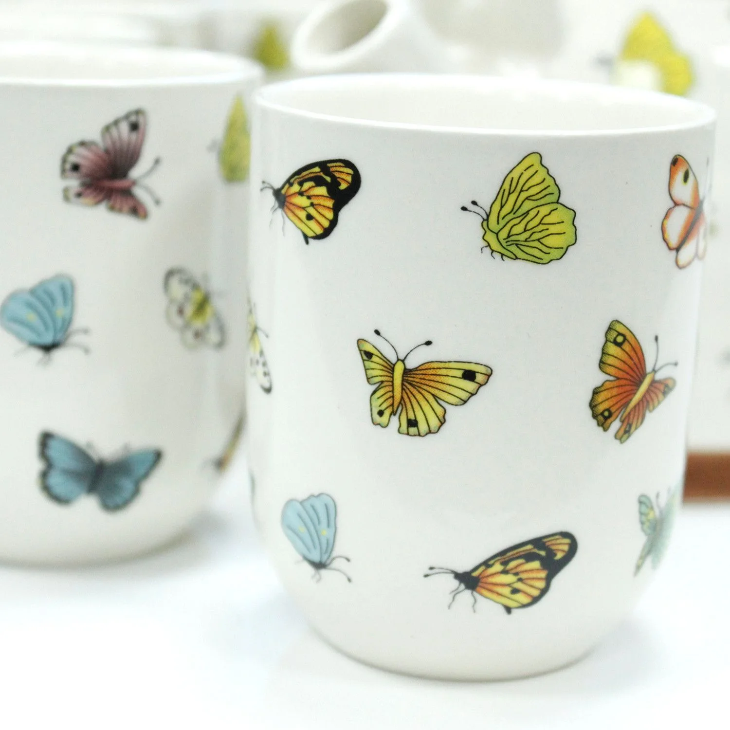 Čajová súprava Herbal Butterflies – čajník a 6 šálok – fotka 7
