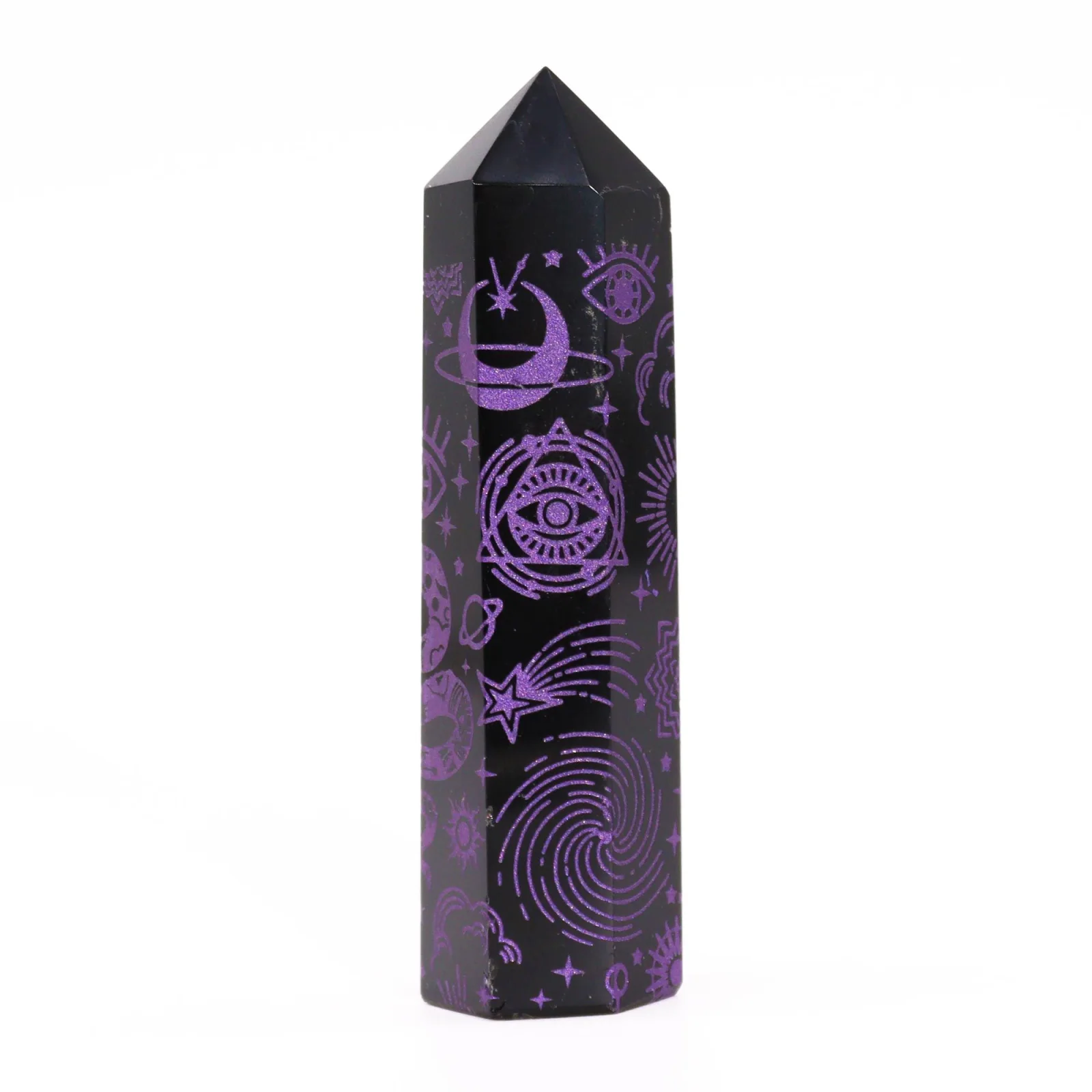 Obsidiánová špica Mystic Story – fialová, 9 cm – fotka 3