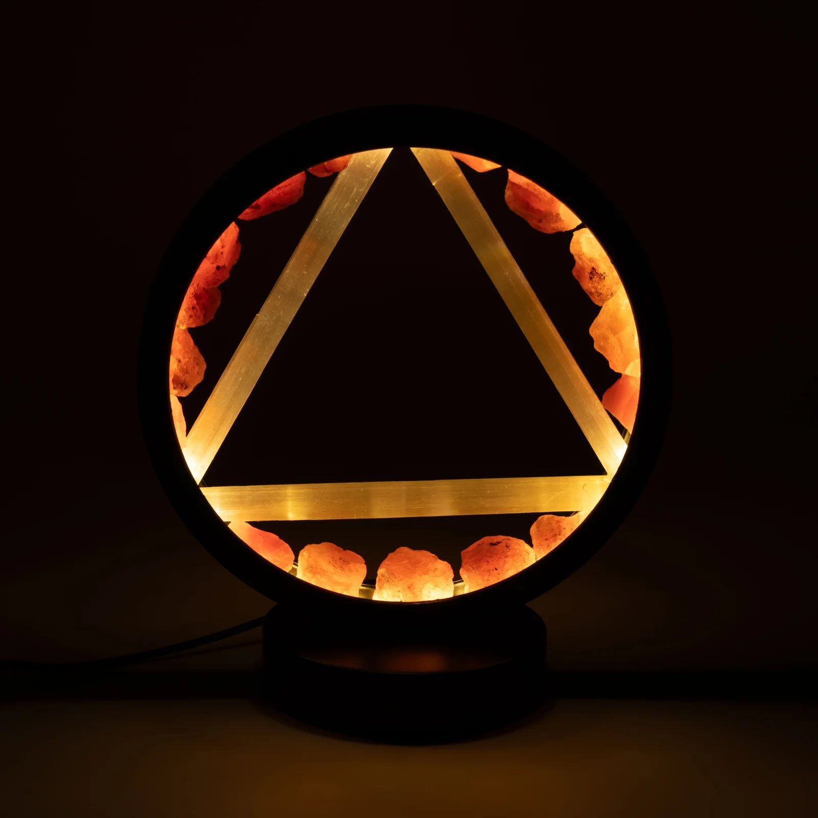 Lampa Gemstone Halo Fire – karneol a selenit – fotka 3