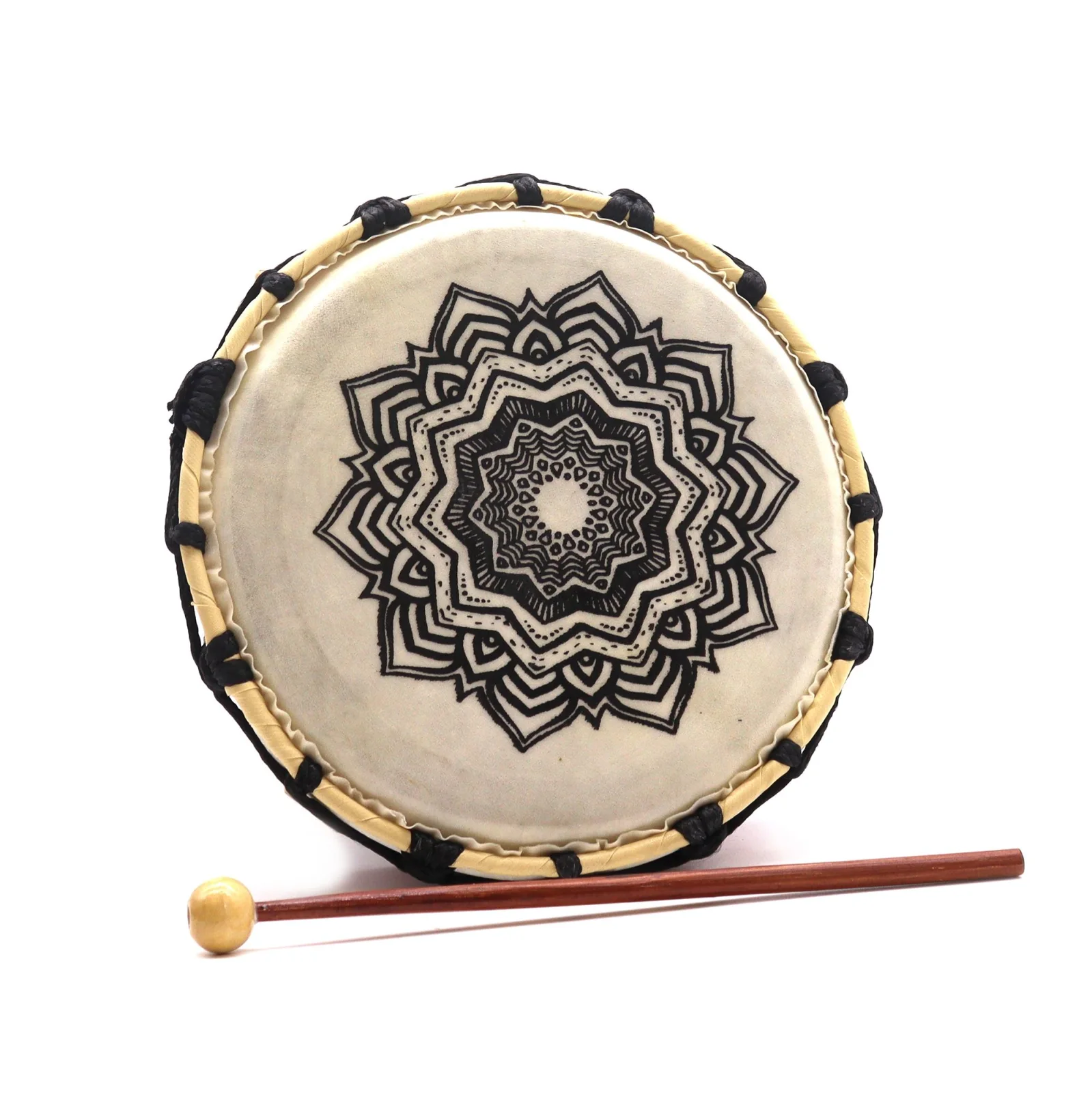 Šamanský bubon Mandala s paličkou, 20 cm – fotka 1
