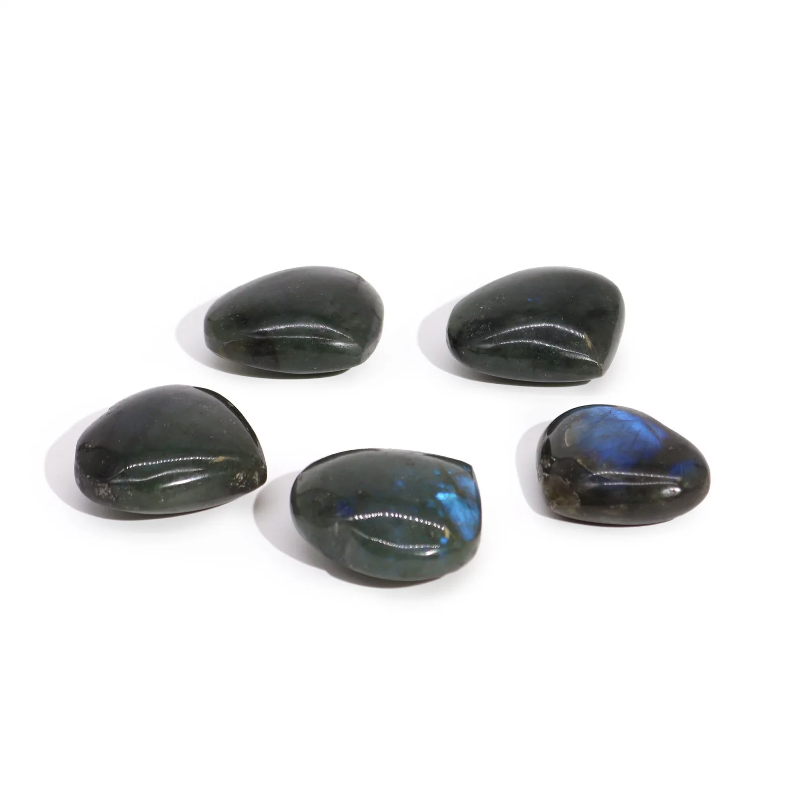 Labradorit z Madagaskaru – srdce, 3 – 4 cm – fotka 2