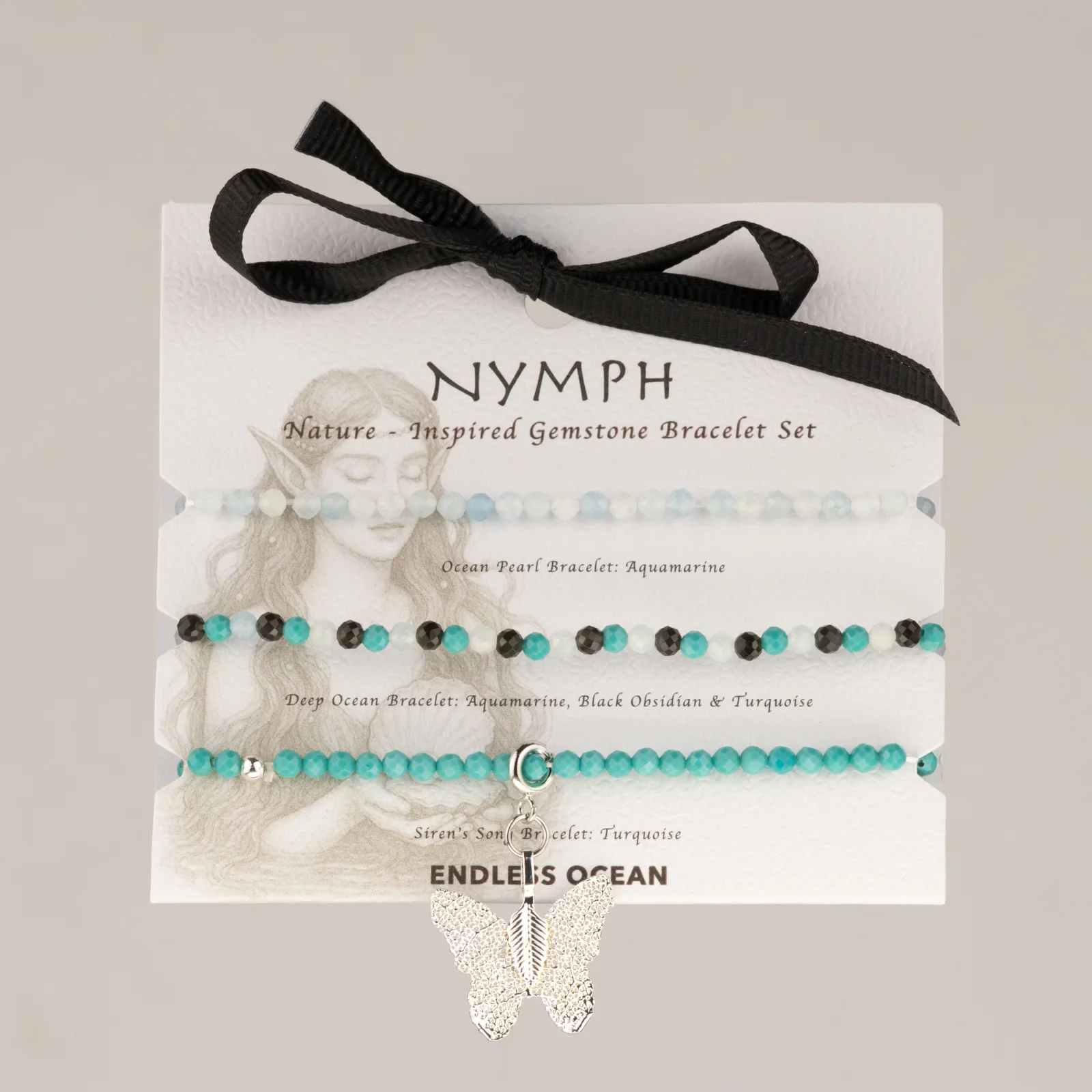 Sada náramkov Nymph Spirit Endless Ocean – akvamarín, tyrkys – fotka 3