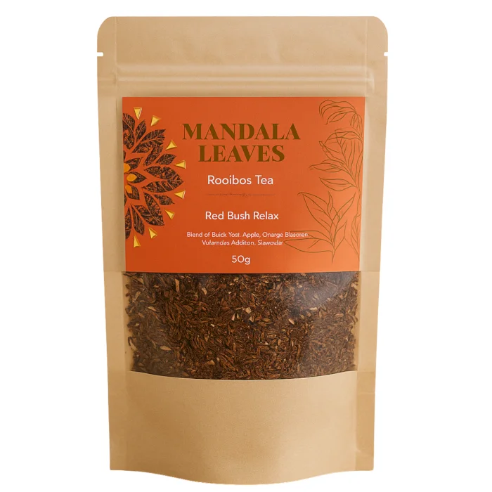 Rooibos Red Bush Relax – jablko a levanduľa, 50 g, vrecko – fotka 1